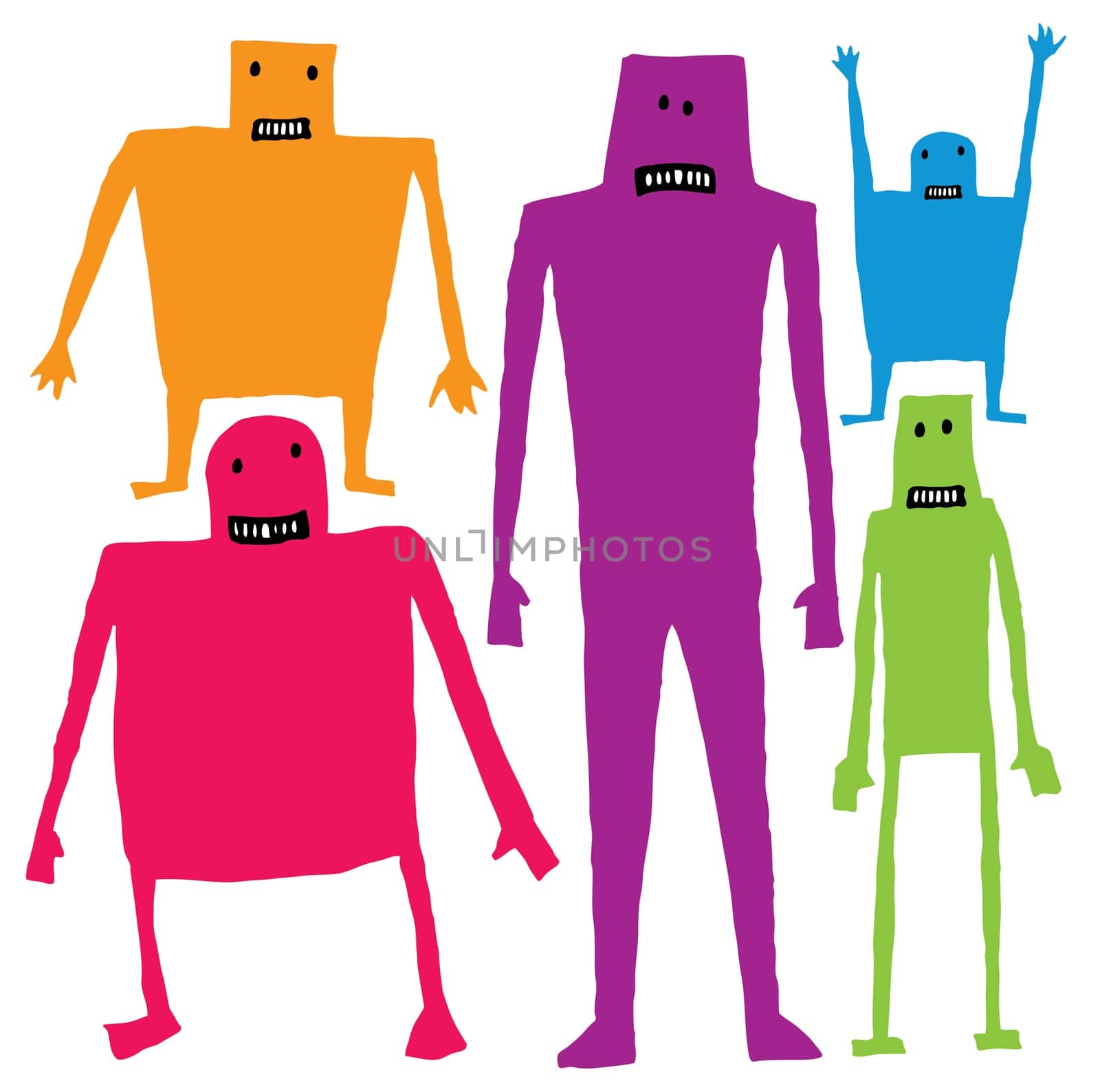 Funny cartoon characters