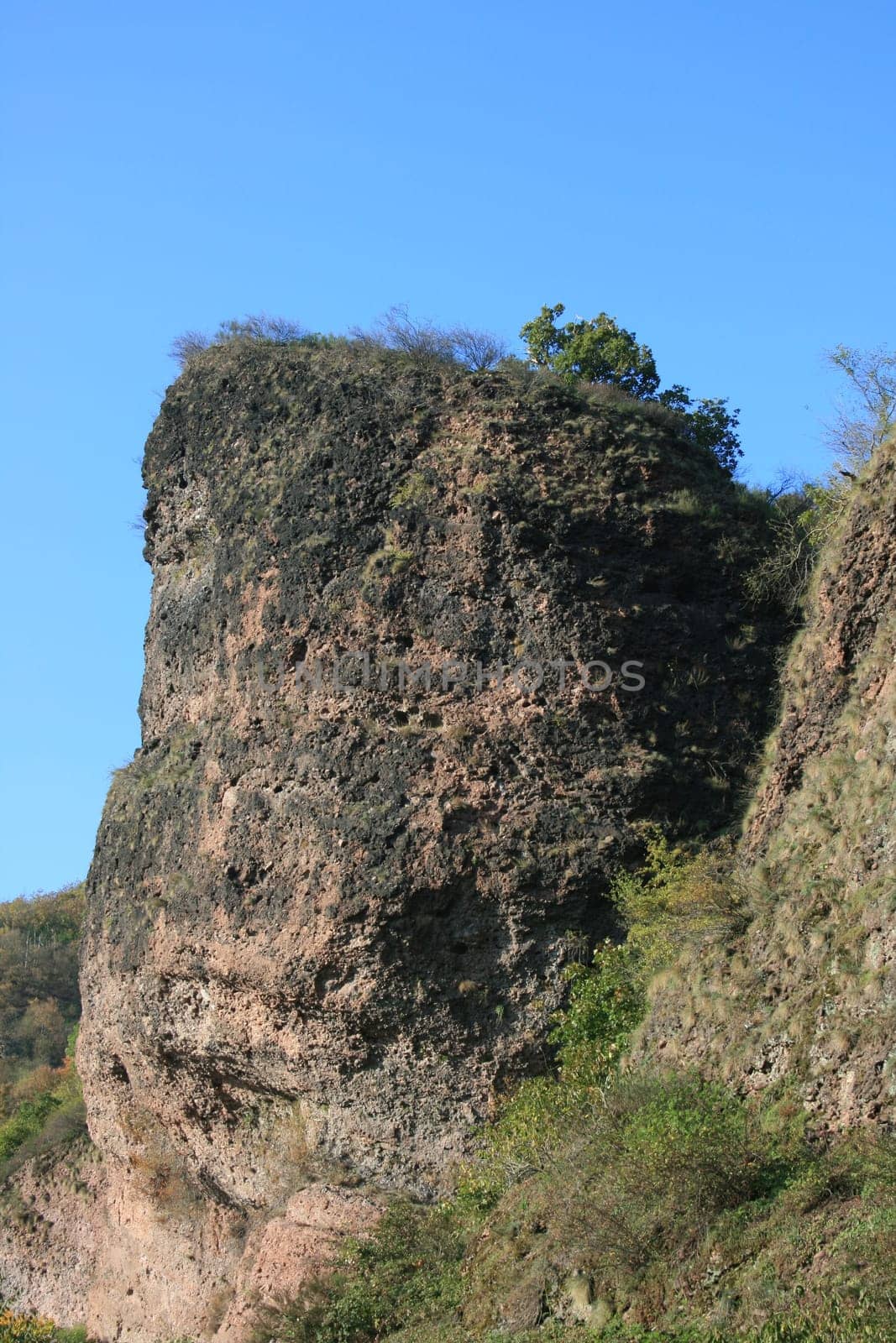 a rock shaped like a tower