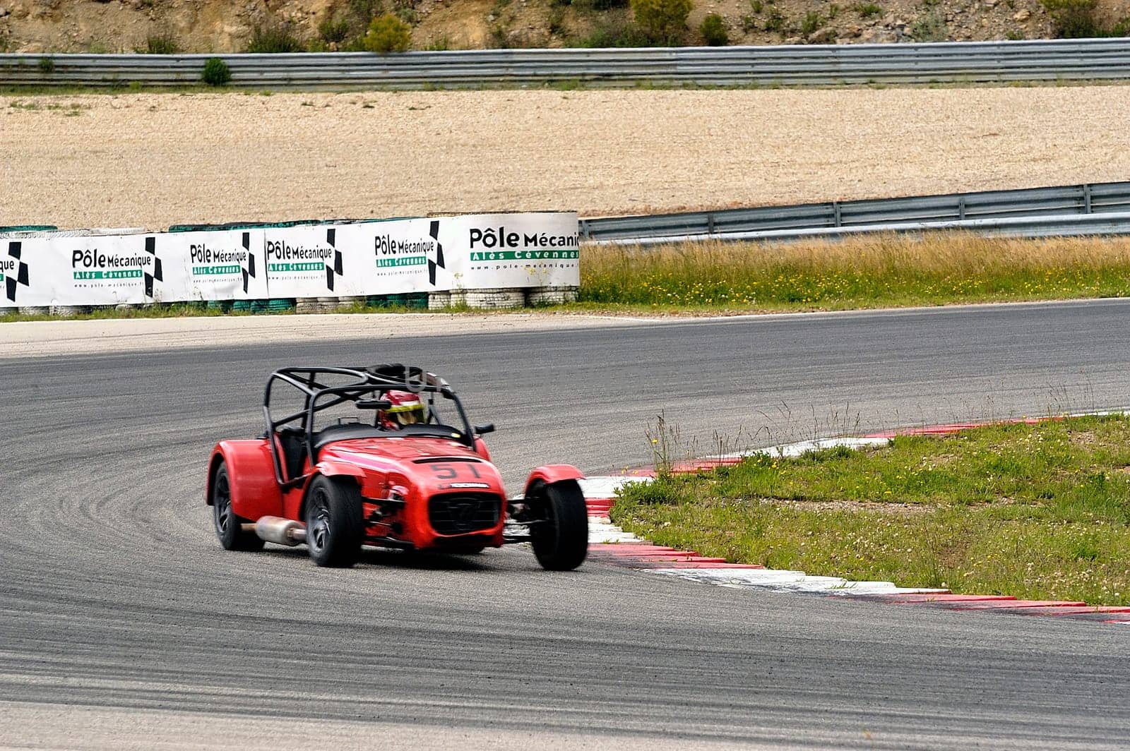 chases of Caterham on the circuit of the Cevennes with Ales in the French department of Gard the May 24th and 25th, 2013. On the circuit