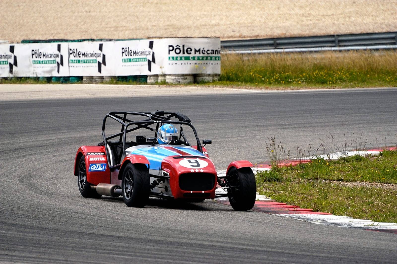 chases of Caterham on the circuit of the Cevennes with Ales in the French department of Gard the May 24th and 25th, 2013. On the circuit