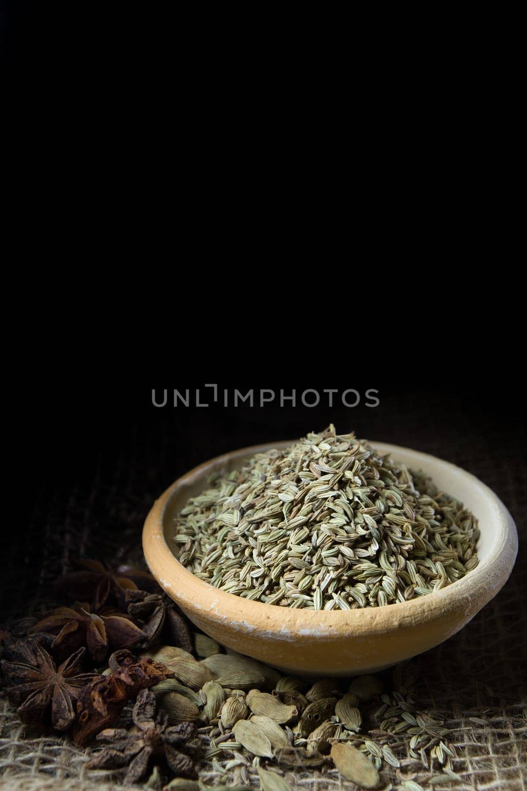 Cooking ingredients,spices on wooden table