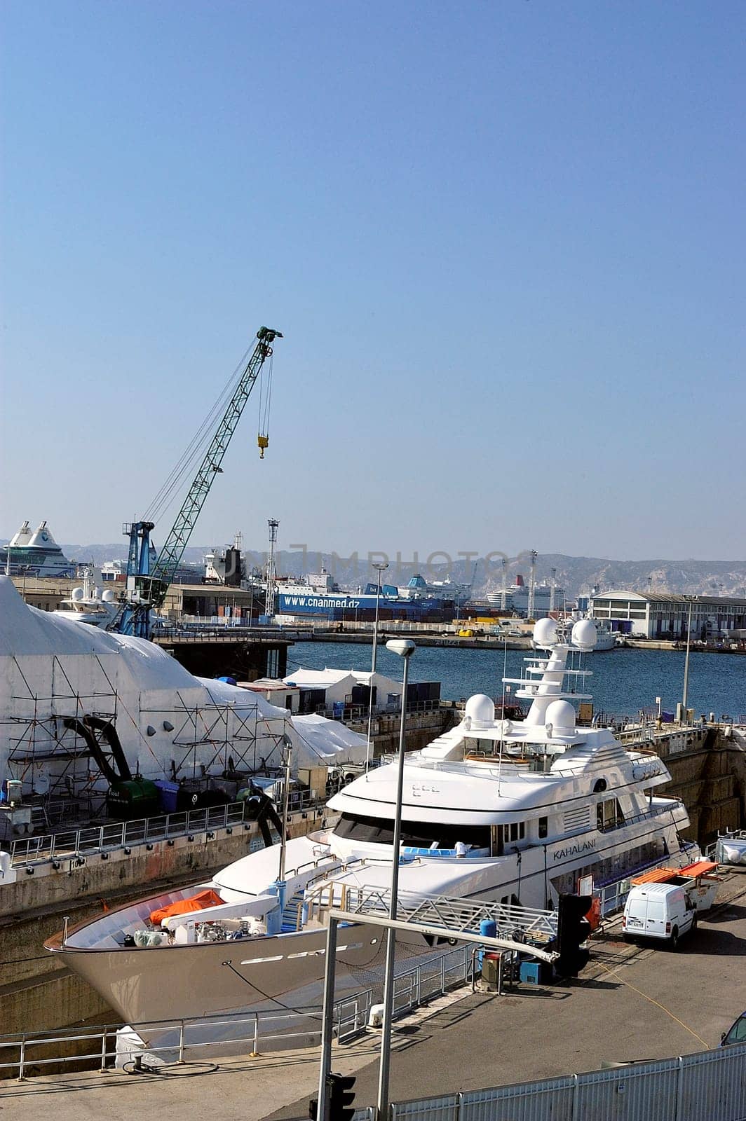 FOS-SUR-MER - FRANCE – MARCH 7, 2011, shipyard of Marseille