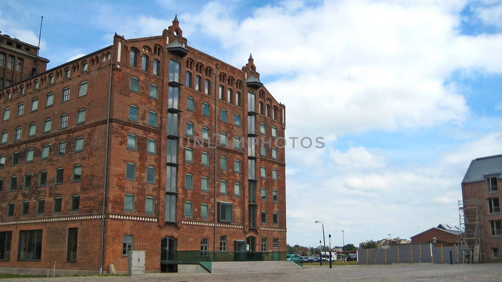 Old brick house building at Wismar harbor
