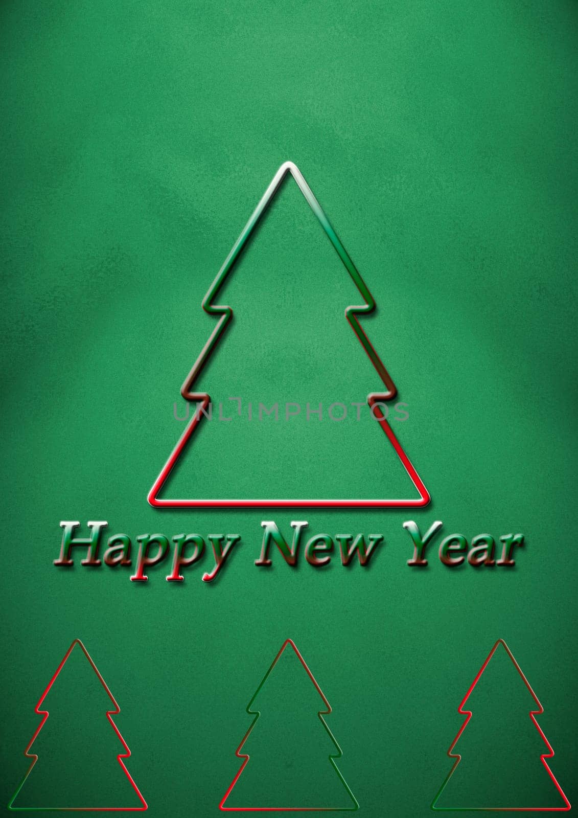 New year background with pine tree. Christmas decoration pattern.