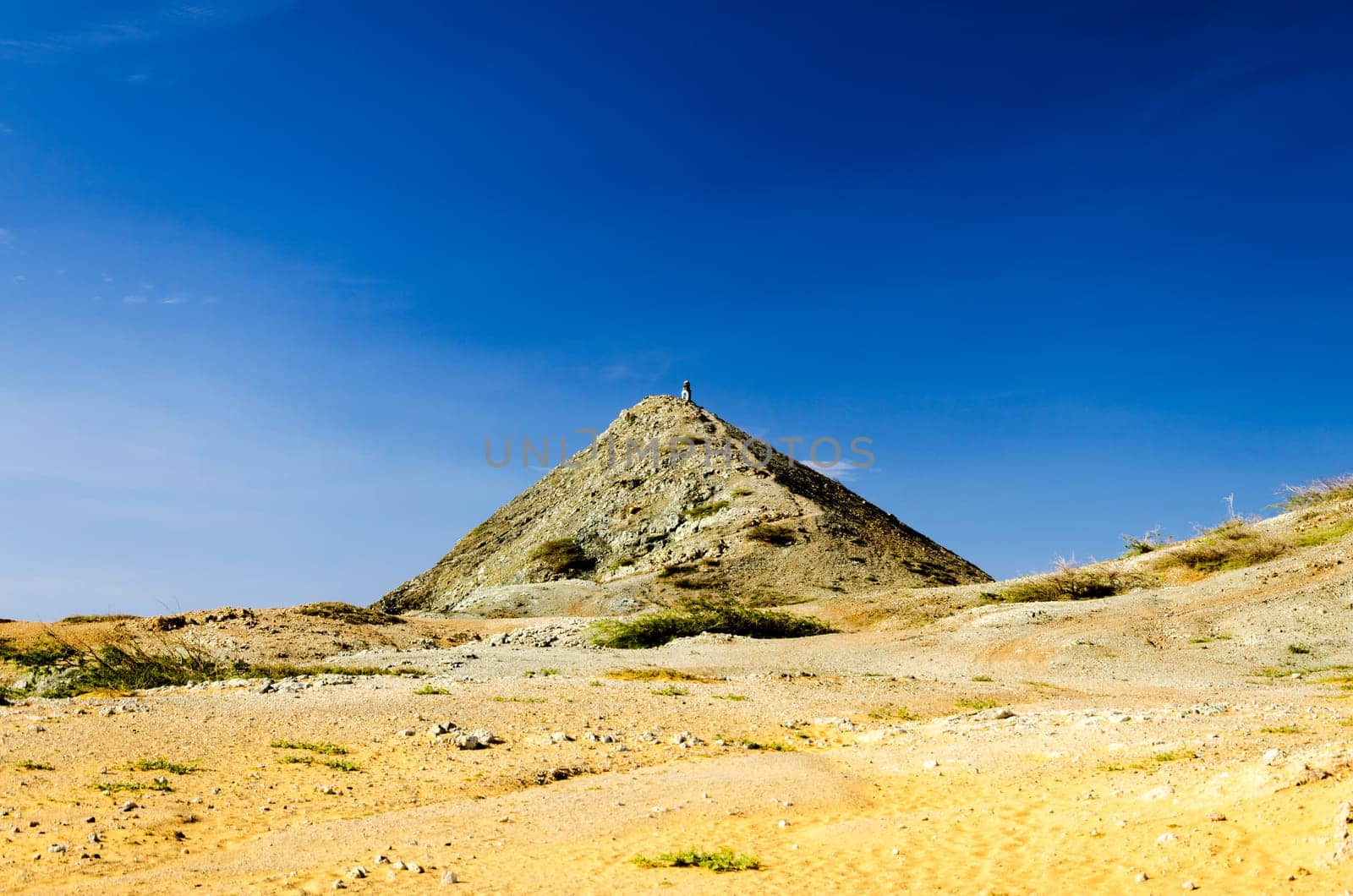 Pilon de Azucar in La Guajira, Colombia rising above the desert