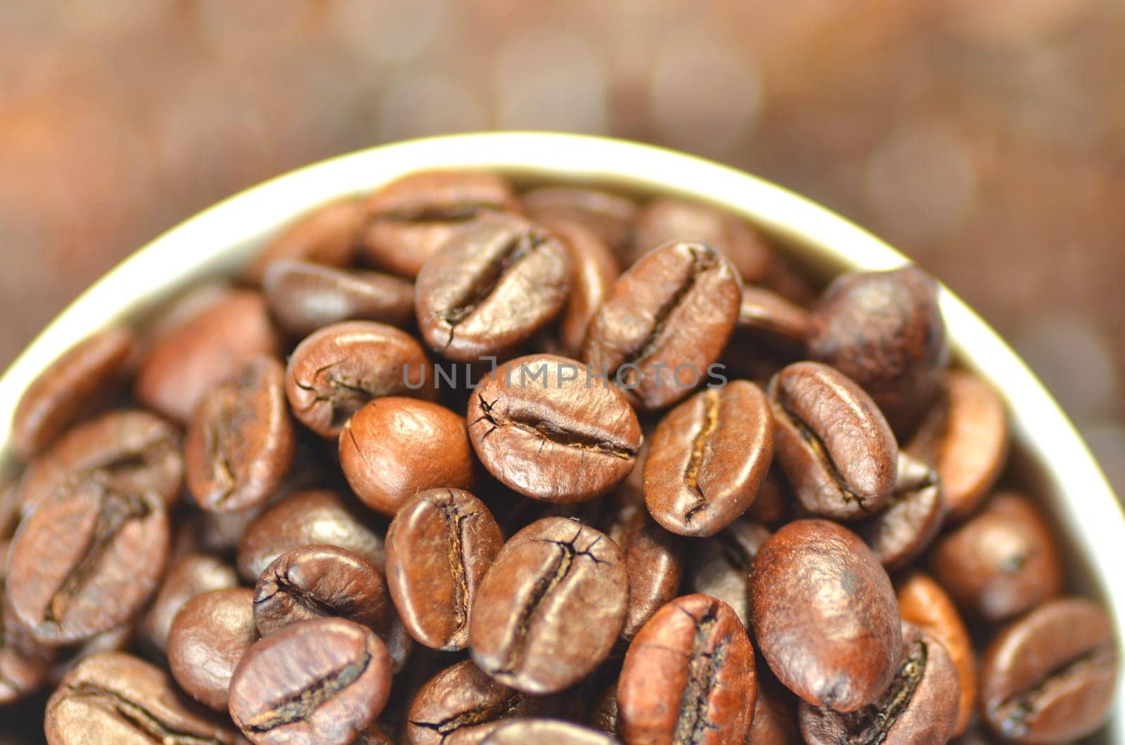 coffee cup made of coffee beans