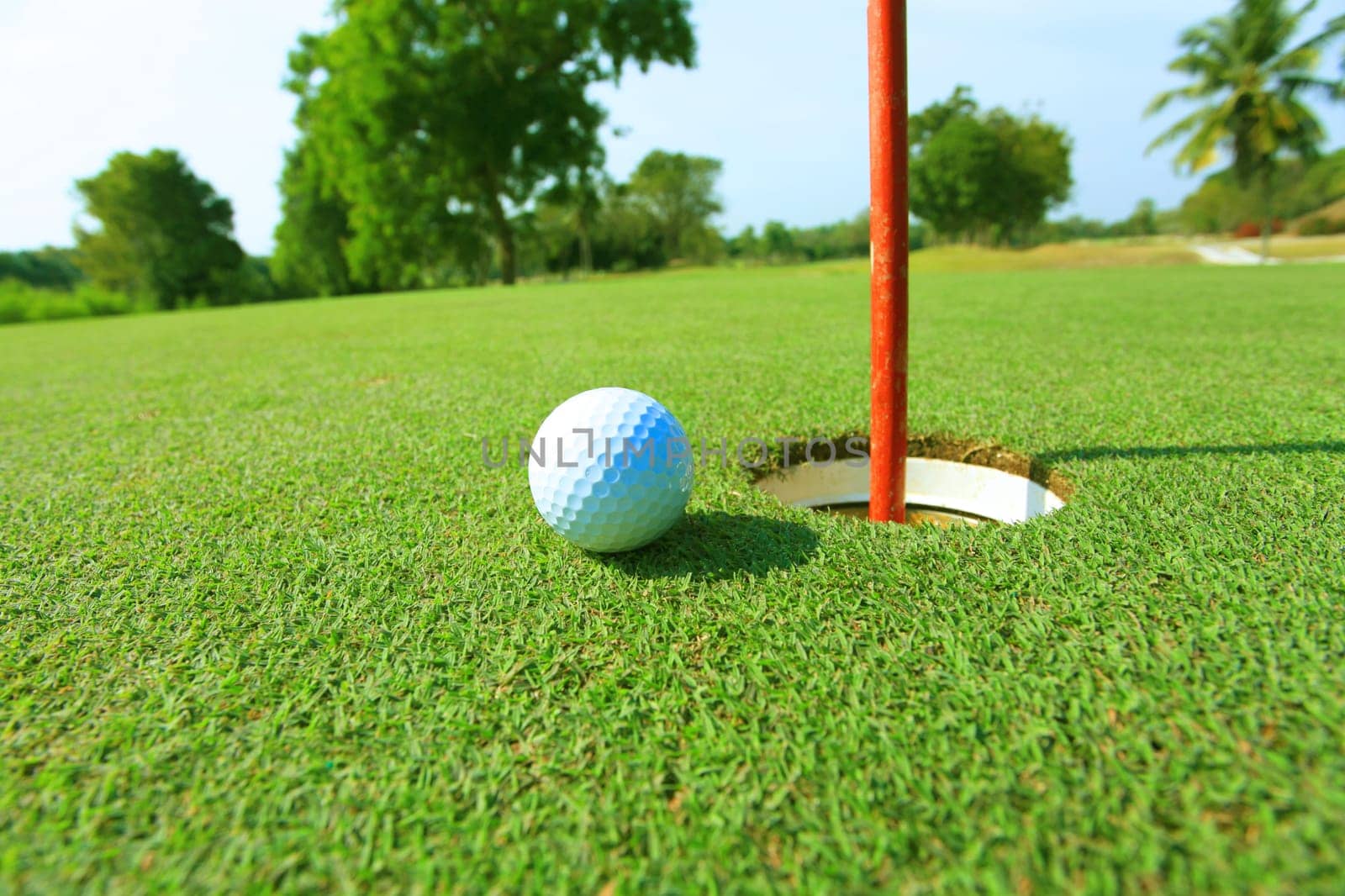 golf ball near hold