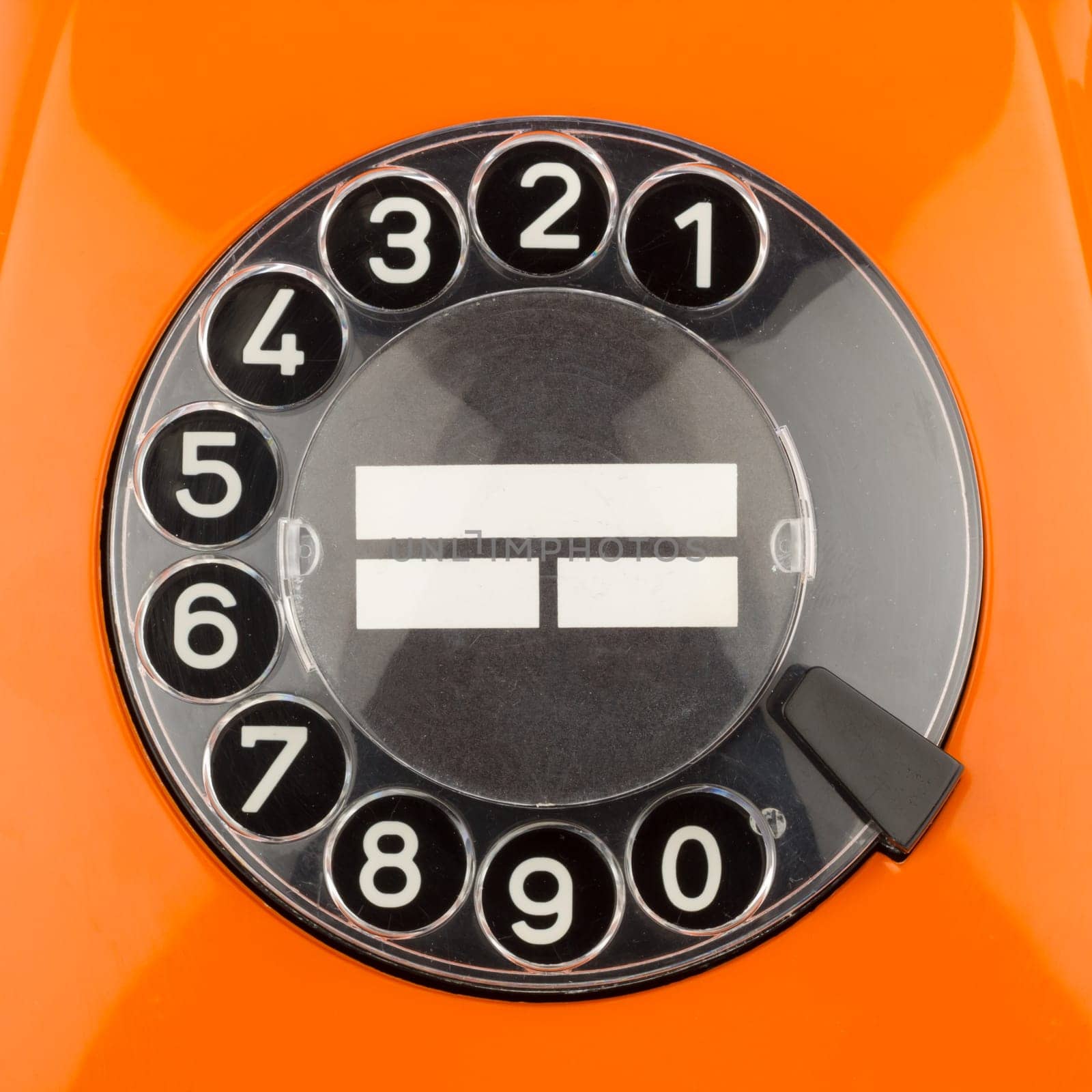 Dialing disc of an old telephone