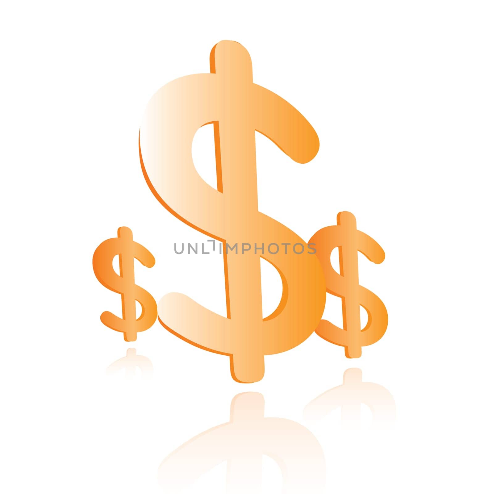Shiny dollar icon