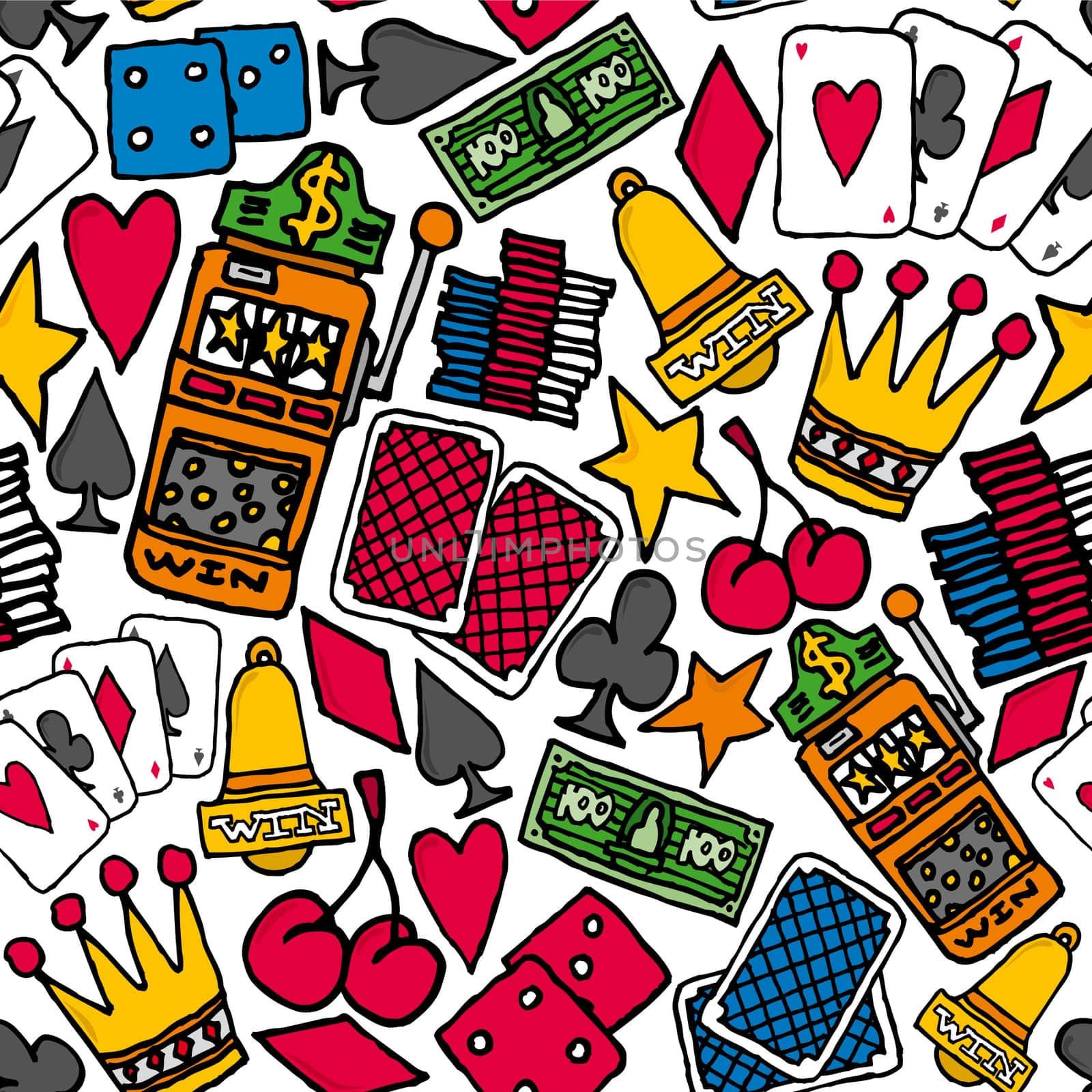 Gambling Seamless pattern / Casino background