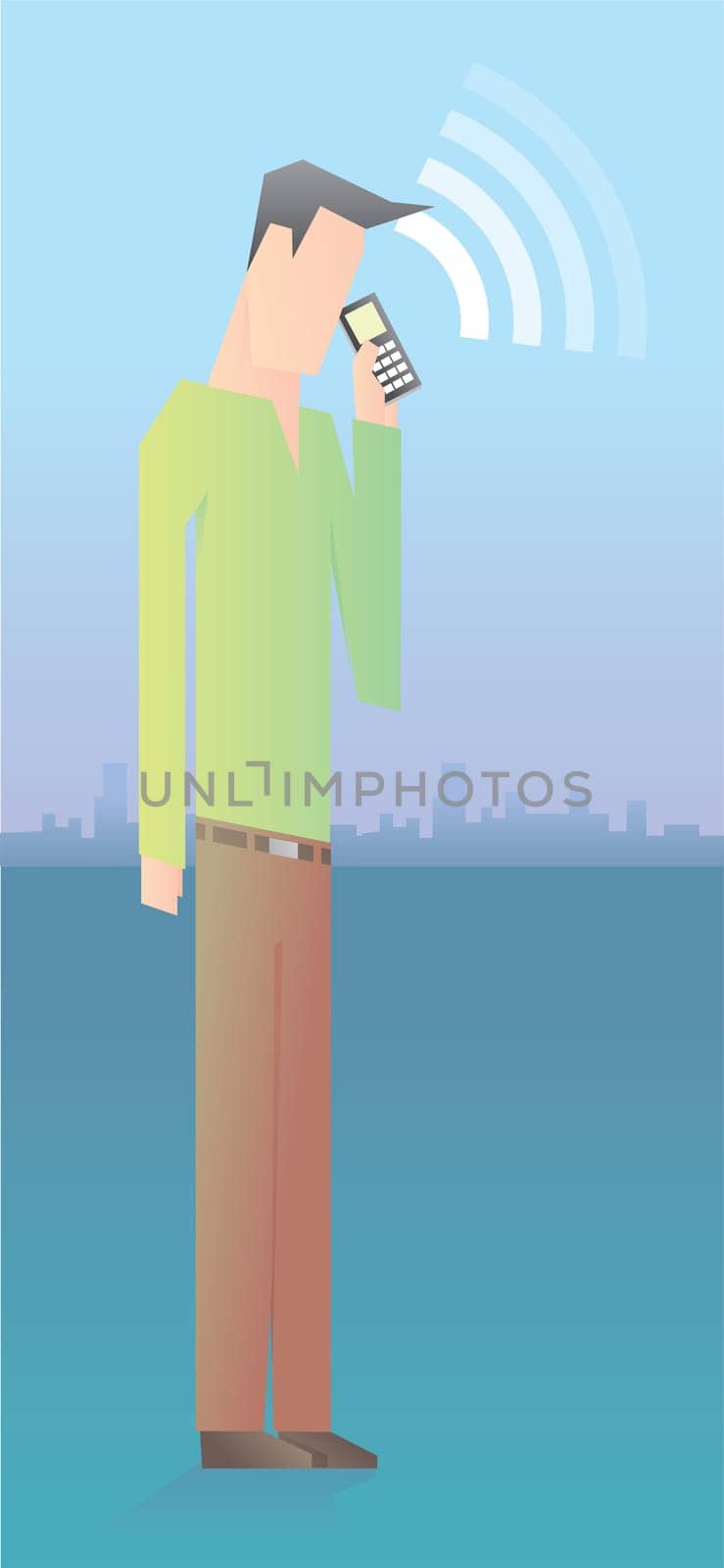 Guy talking on his cell phone