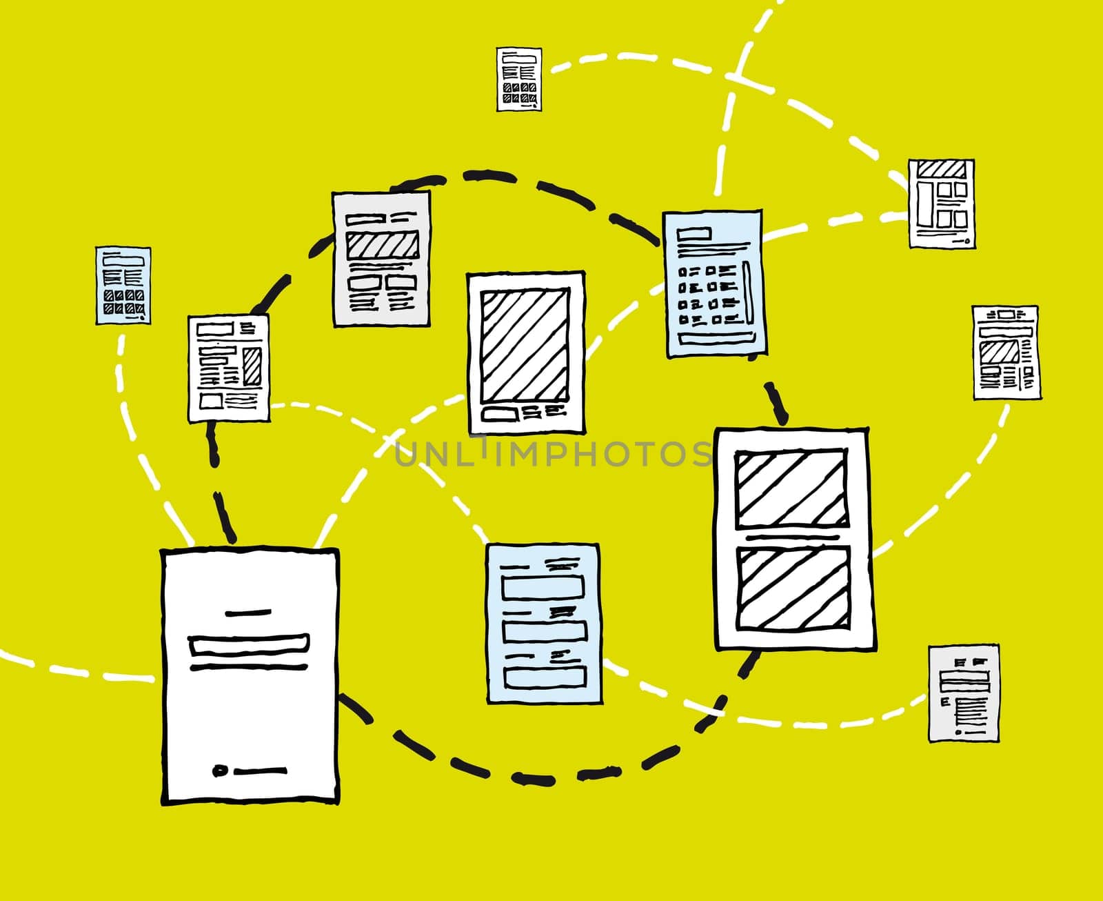 Information dynamics / Document network flow