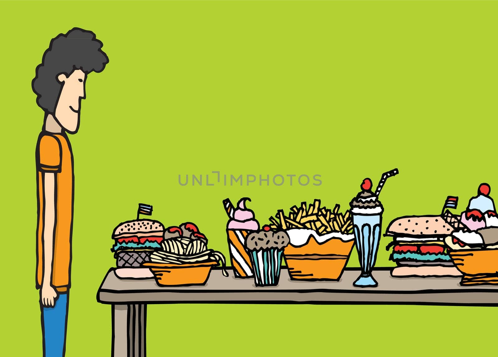 Guy in big feast