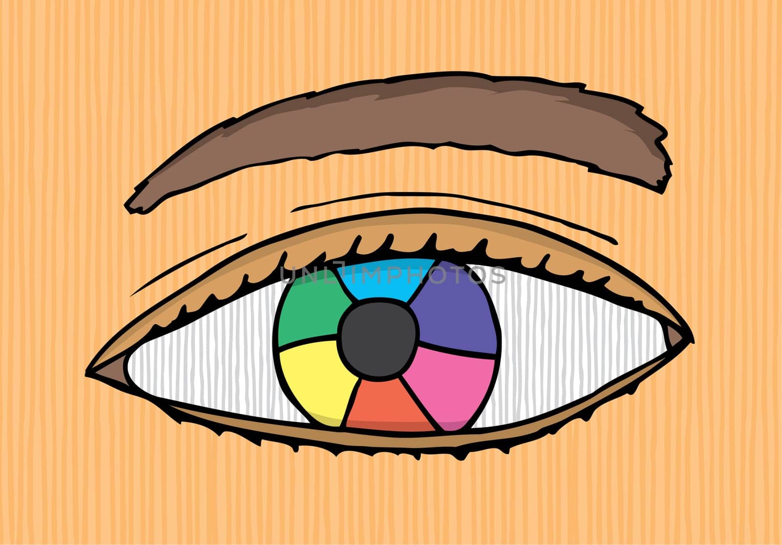 Colorful designer eye