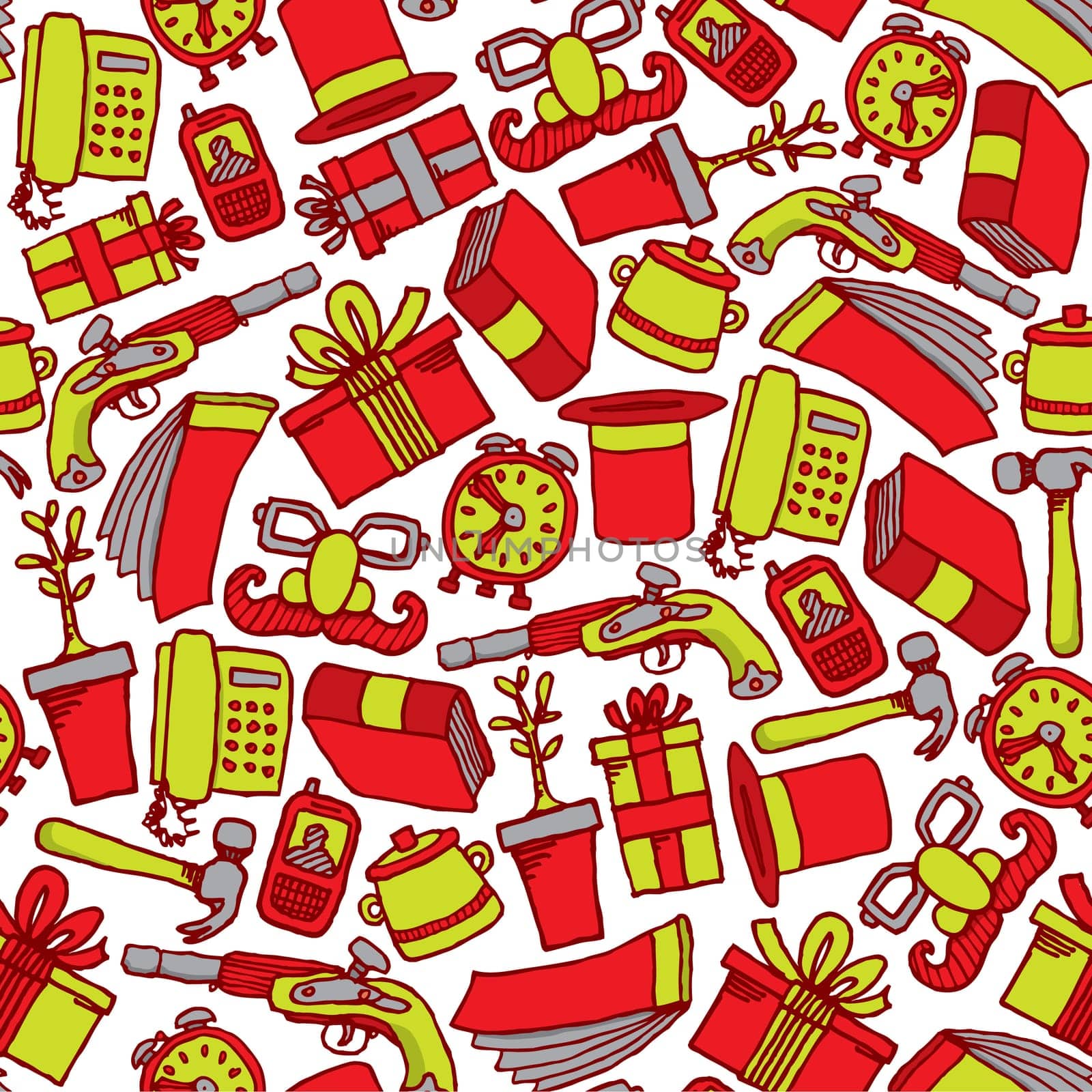 Garage sale seamless pattern