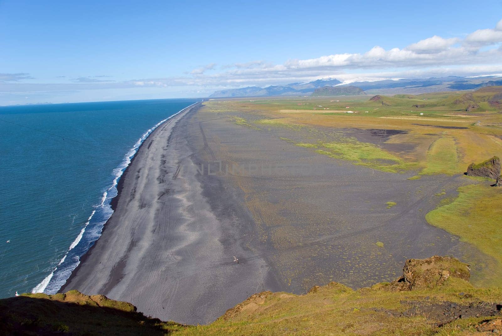 beach on the coast of Vik in Iceland
