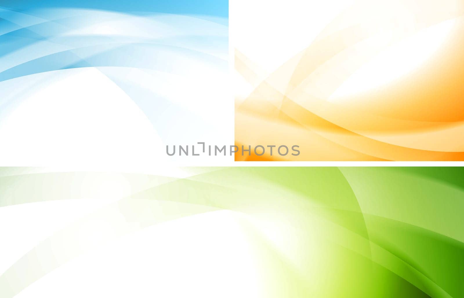 Abstract colourful wavy backgrounds and banner