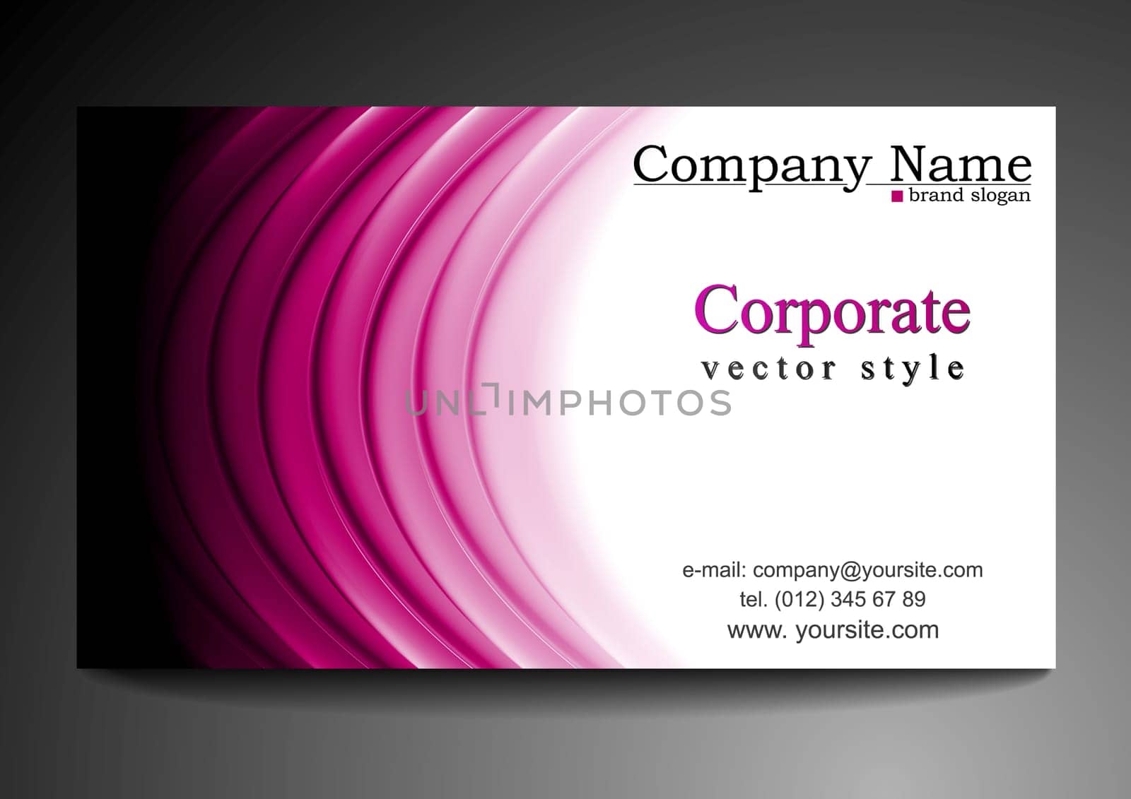 Abstract wave pattern vector card design