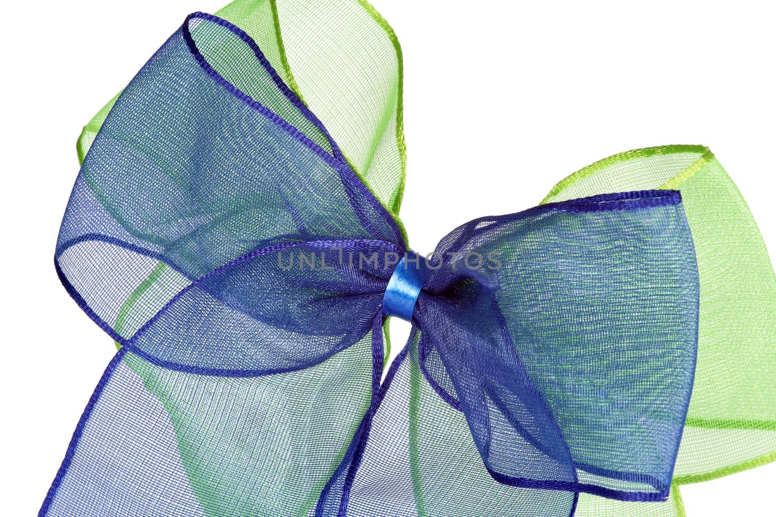 Blue and green gift ribbon