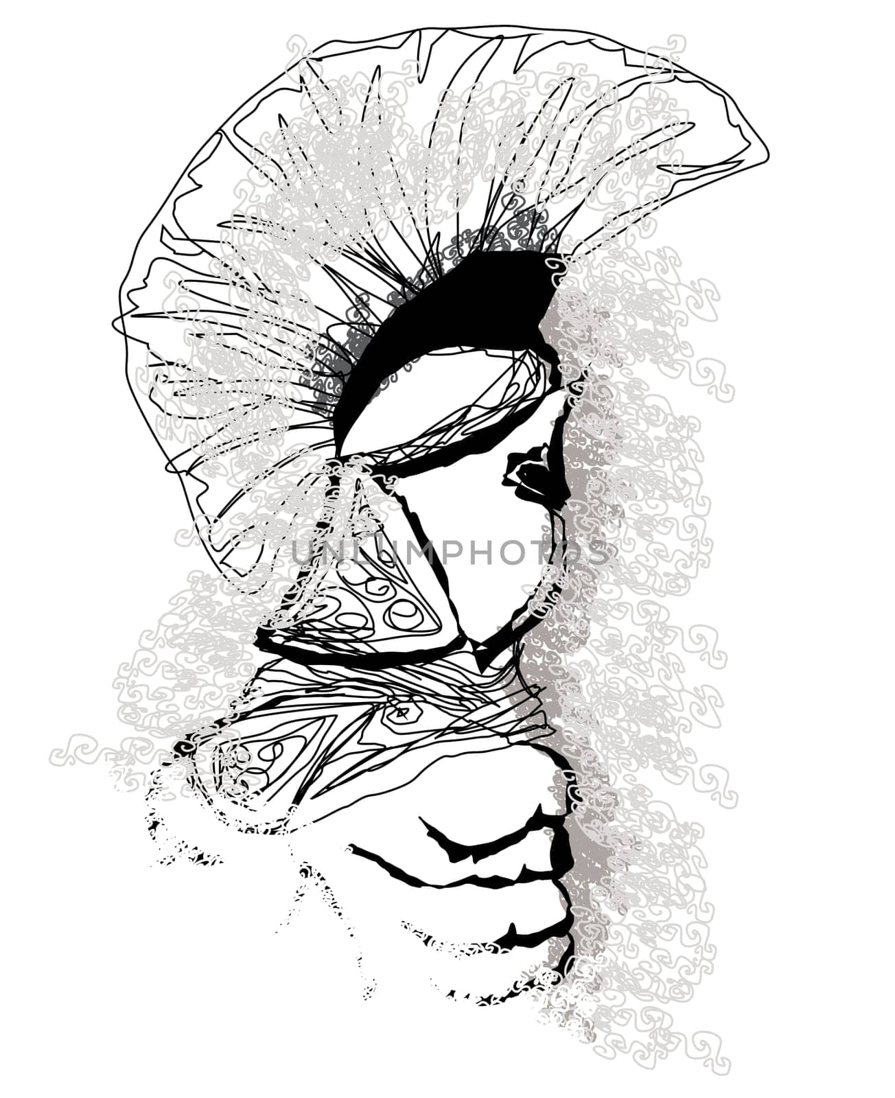 Roman soldier portrait -  illustration