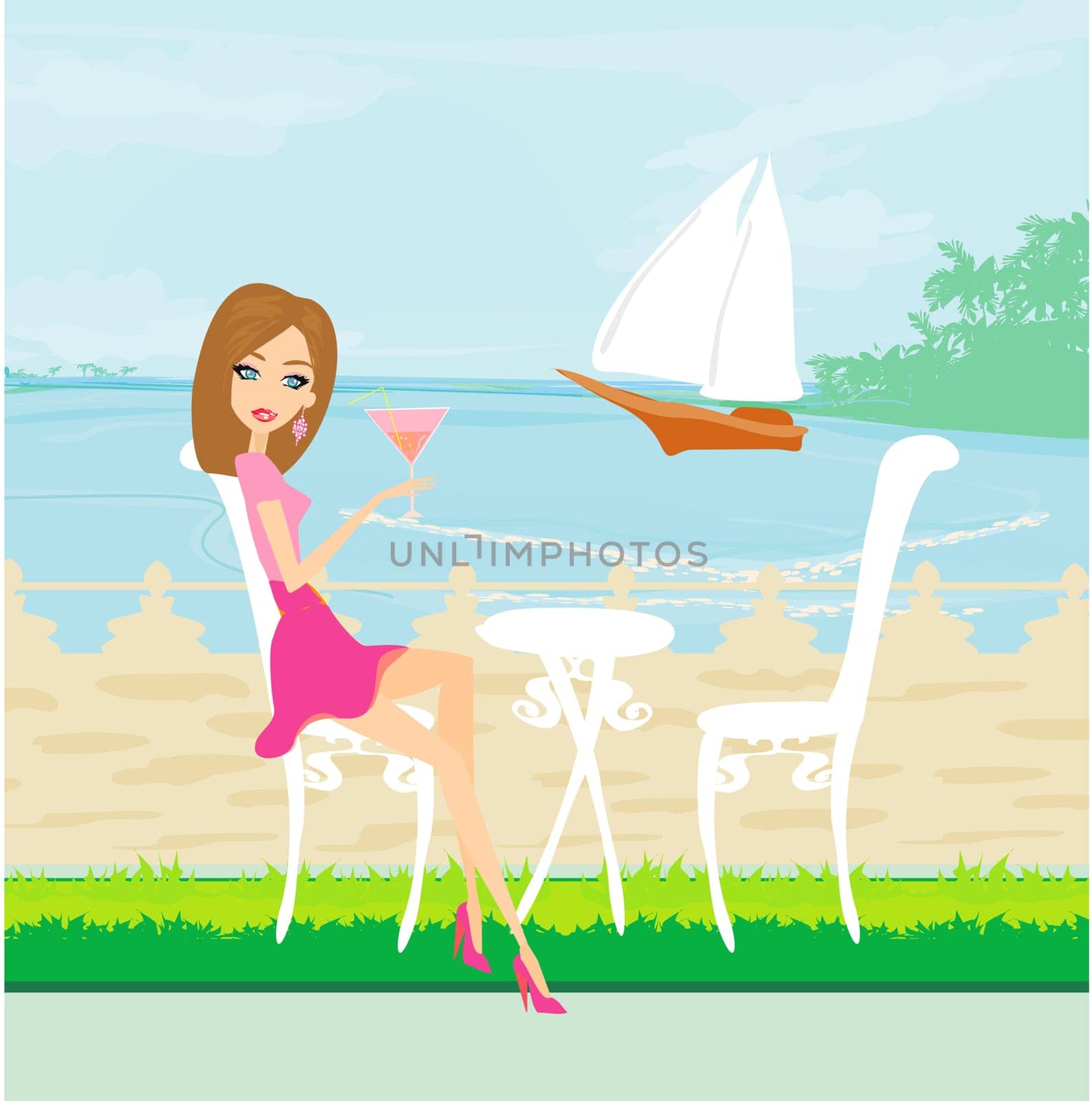 girl on vacation