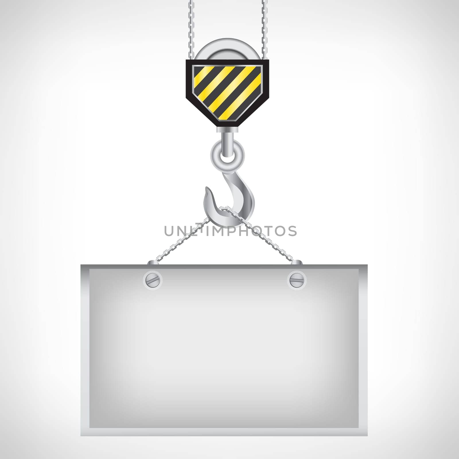 The crane build text form isolated on the white background