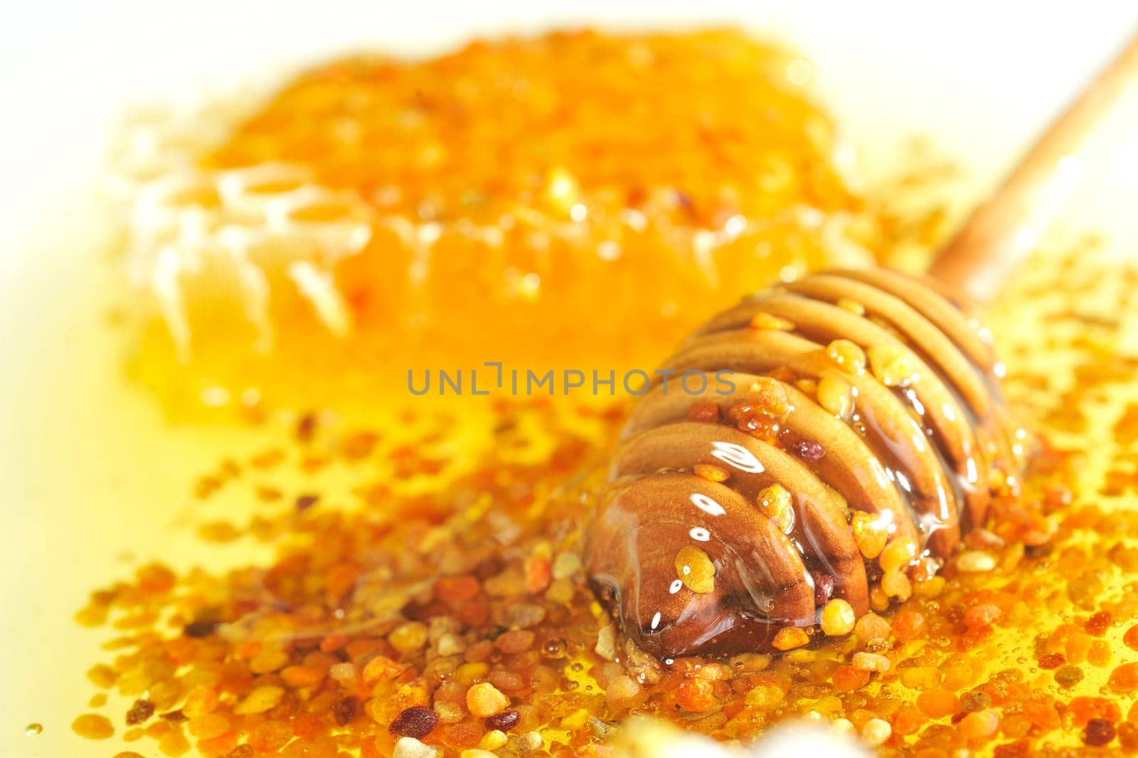 honey and pollen.