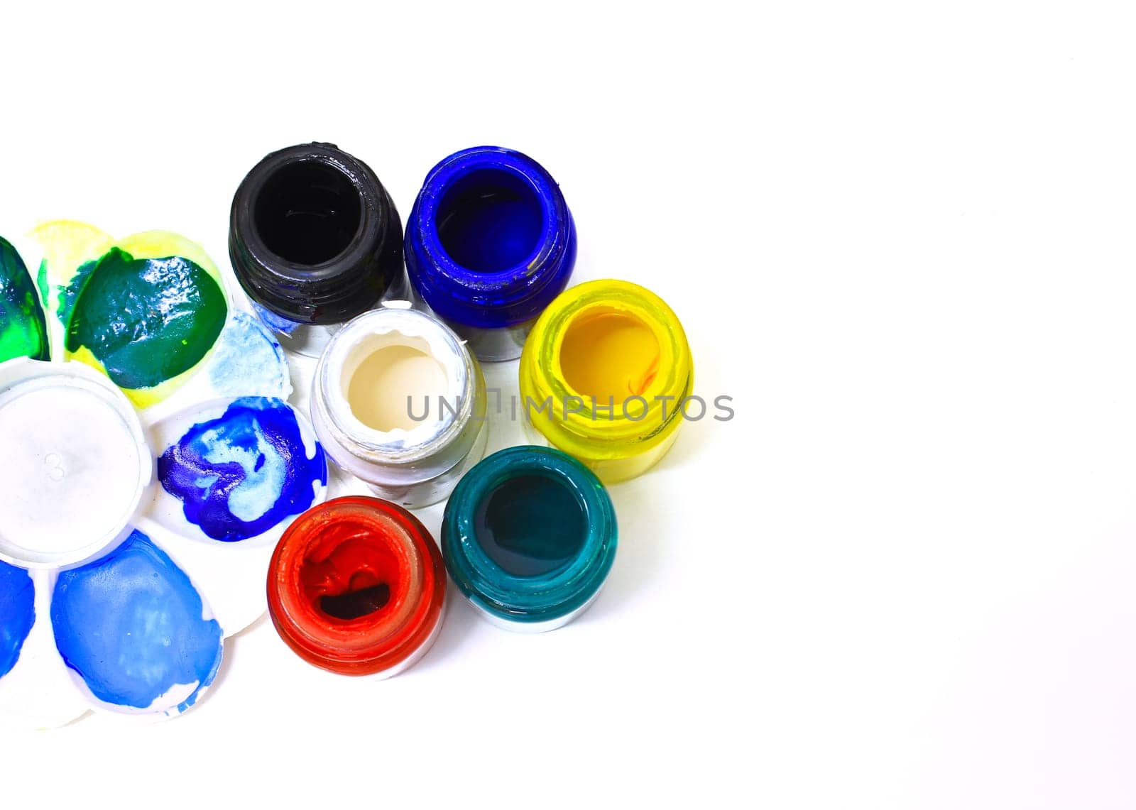 poster color on white background.