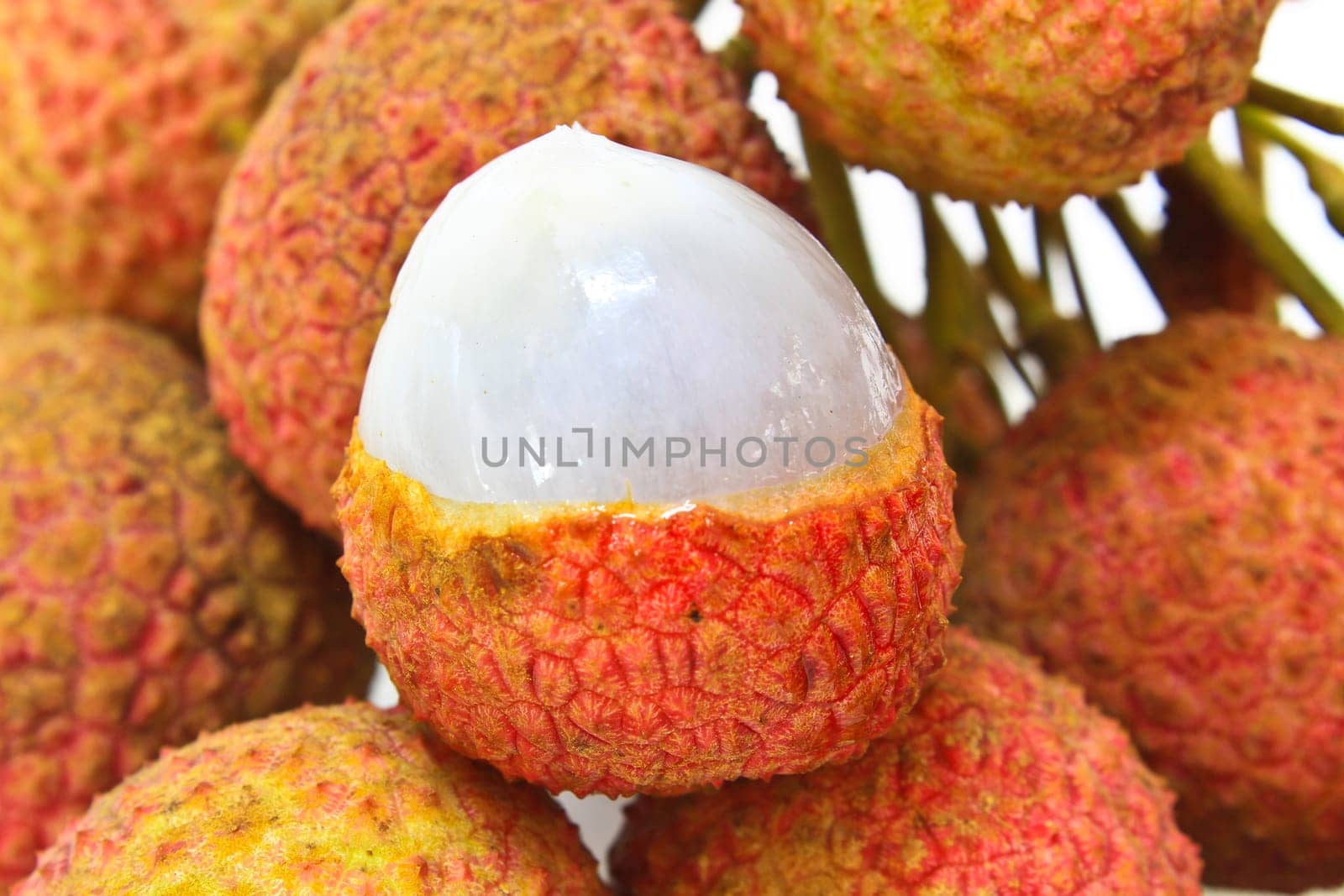 Lychee isolated on white background