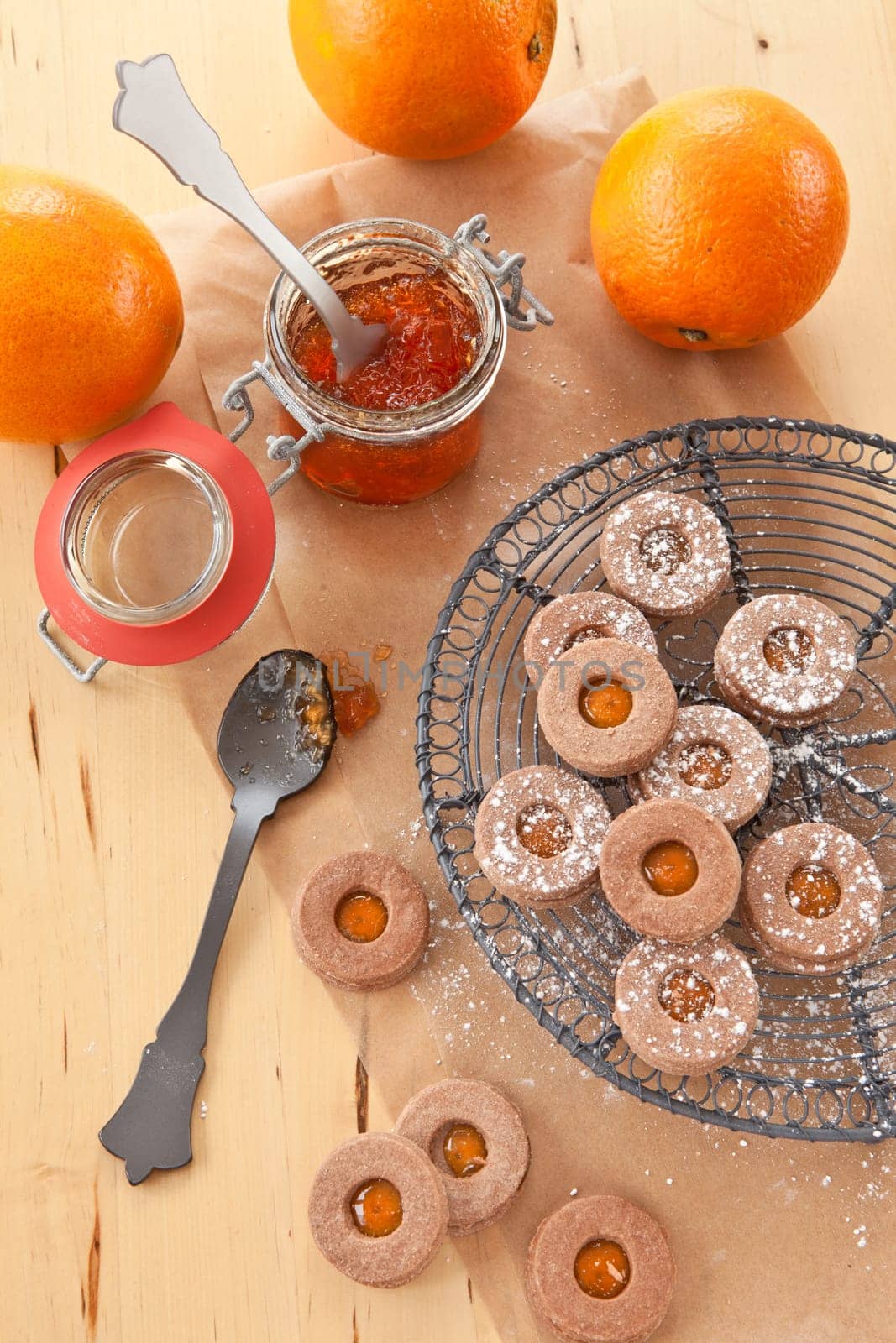 Places filled with orange marmalade for Christmas