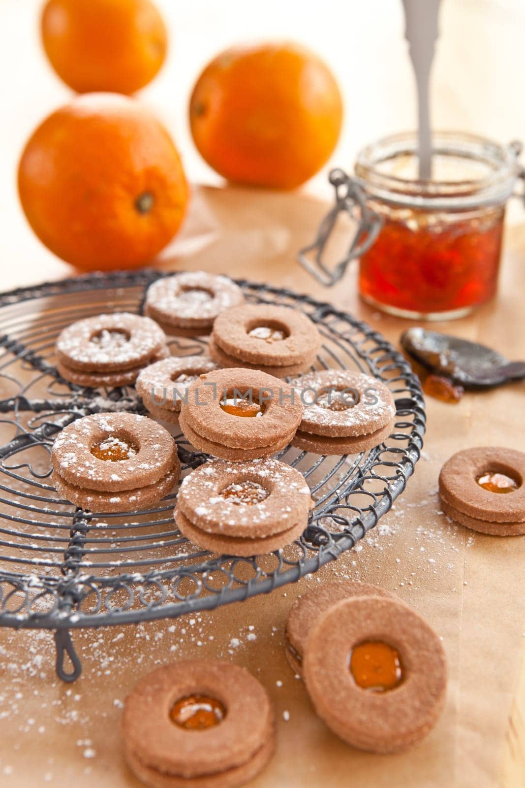 Places filled with orange marmalade for Christmas