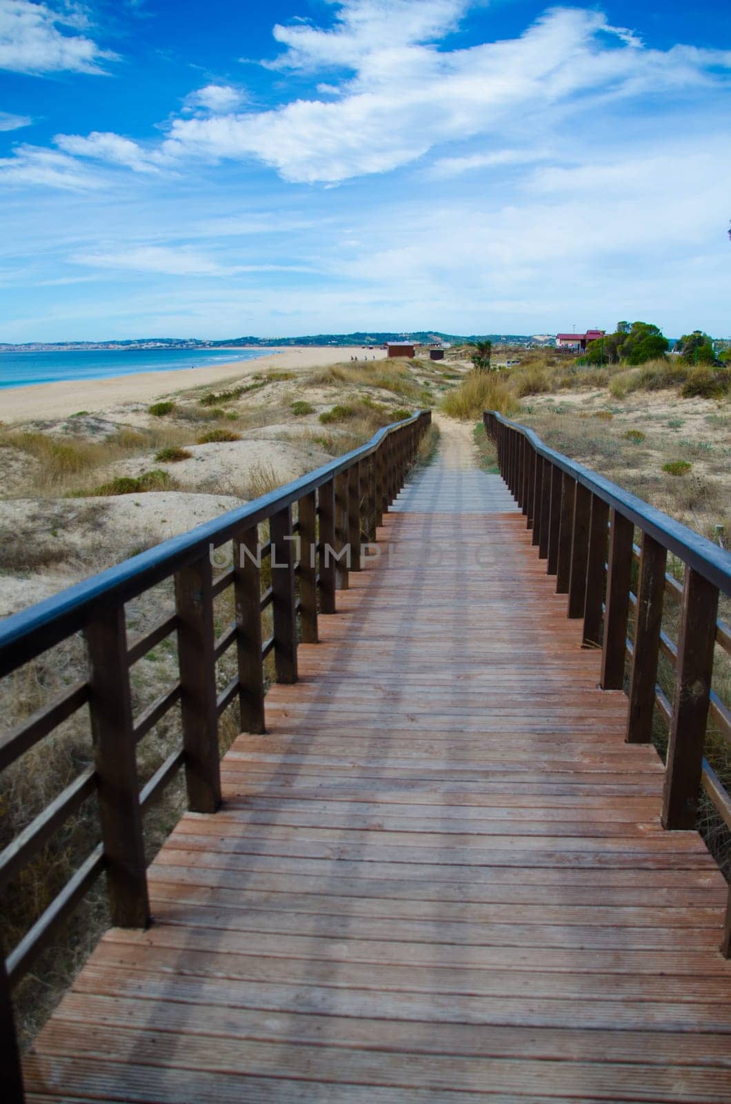 Wooden walkway on the beach