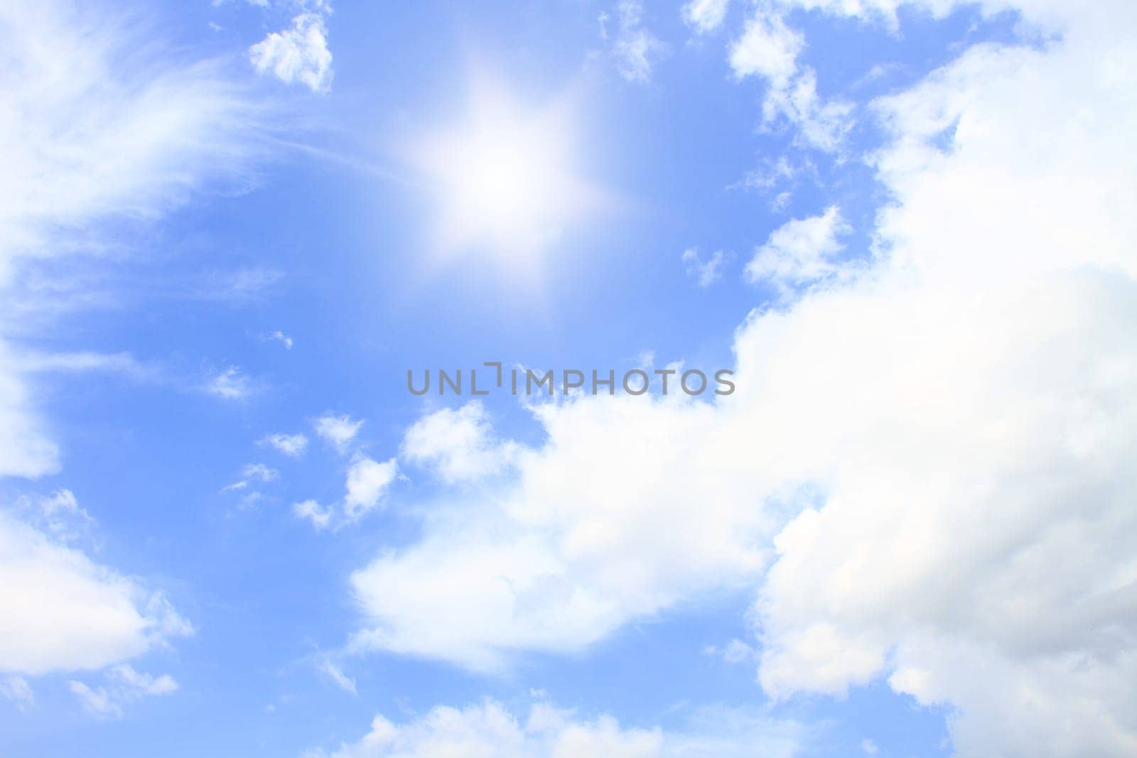 sun and bluesky in summer
