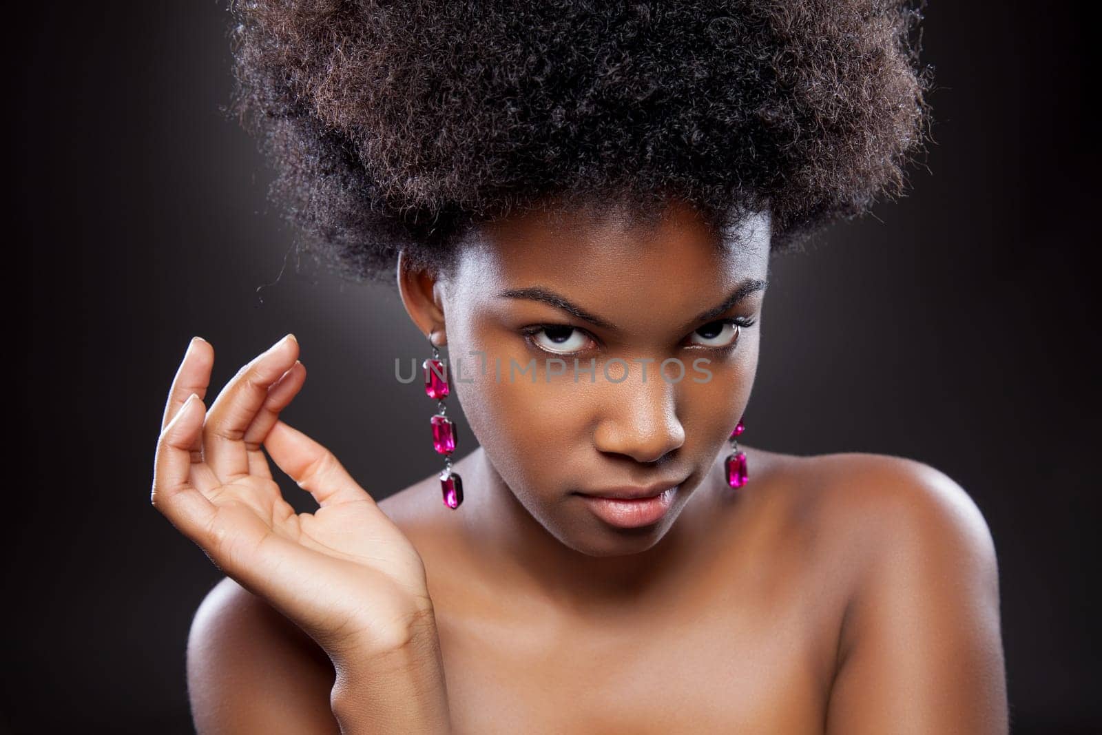 Black beauty with perfect skin