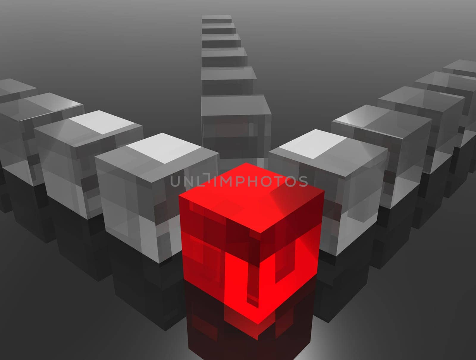 Concept for leadership. Digitally generated image.
