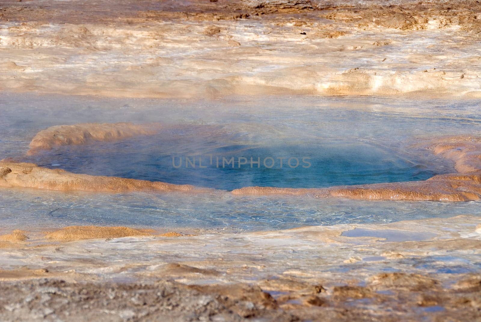 pool of boiling water for a Geyser in Iceland