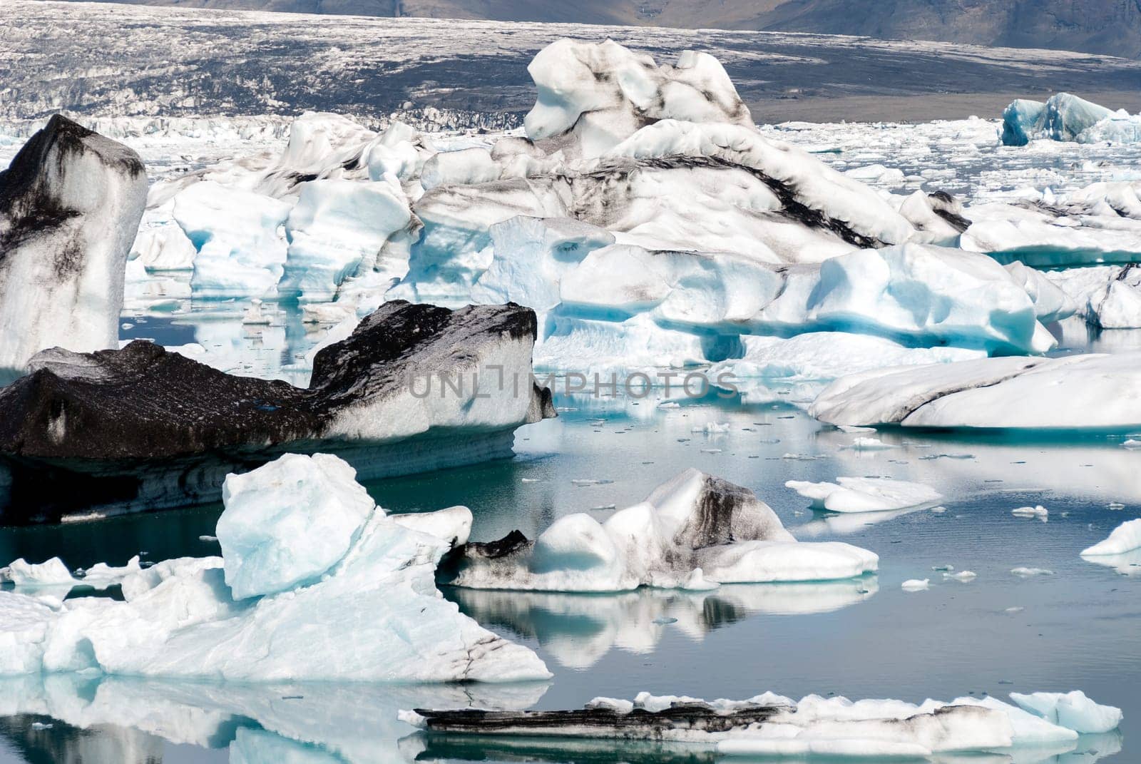 icebergs on jokulsarlon lake in Iceland