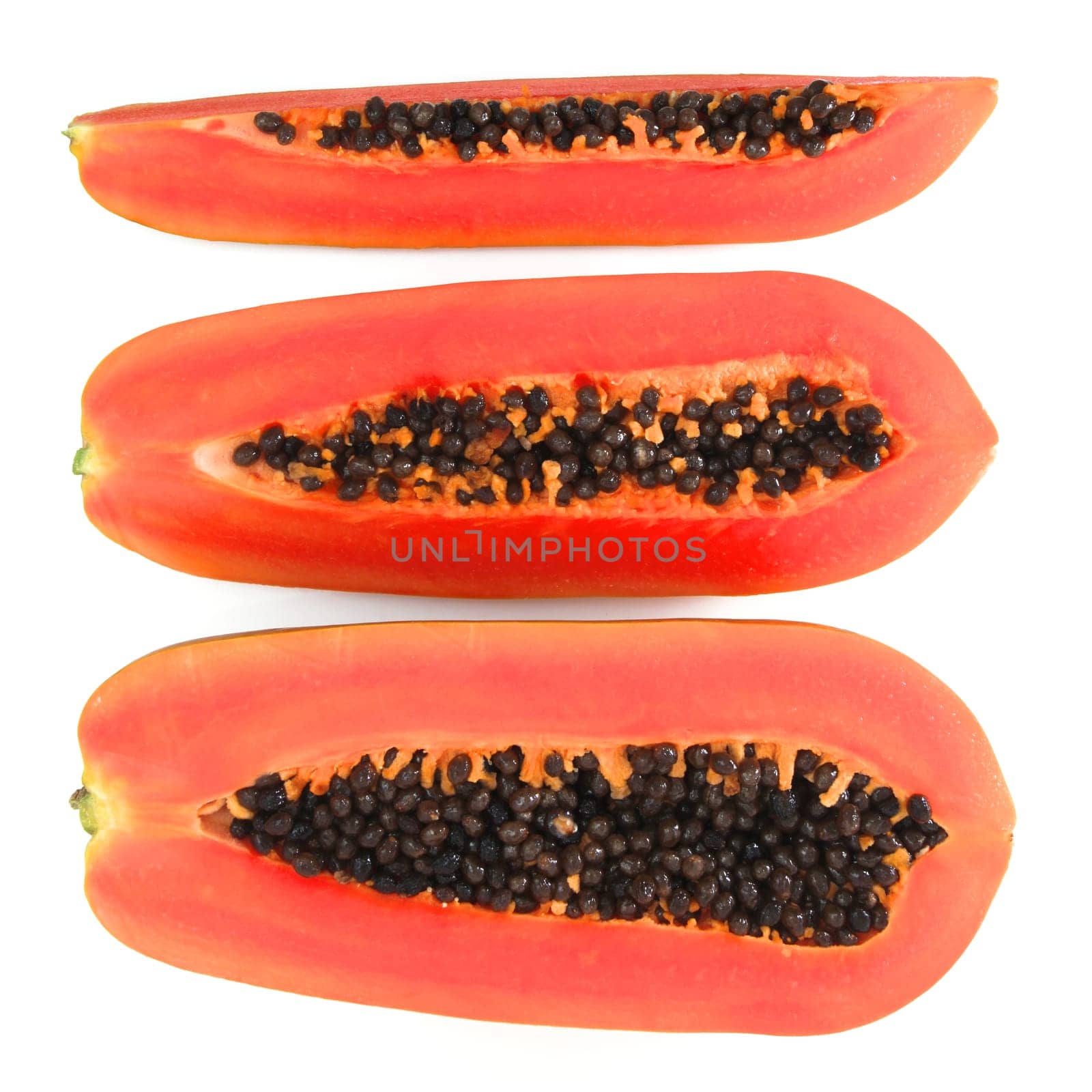 Papaya Isolated on White