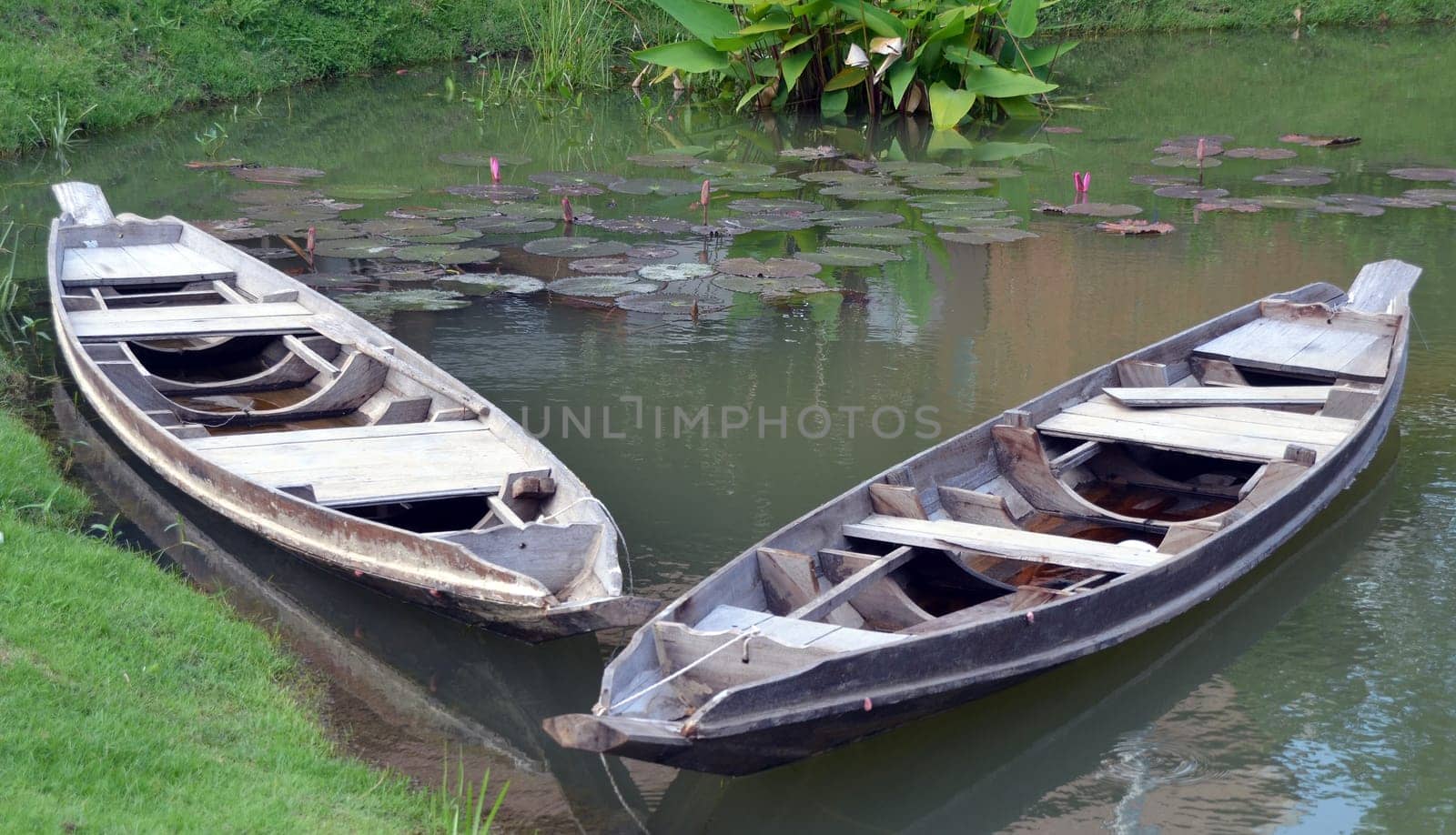 Two wooden boats