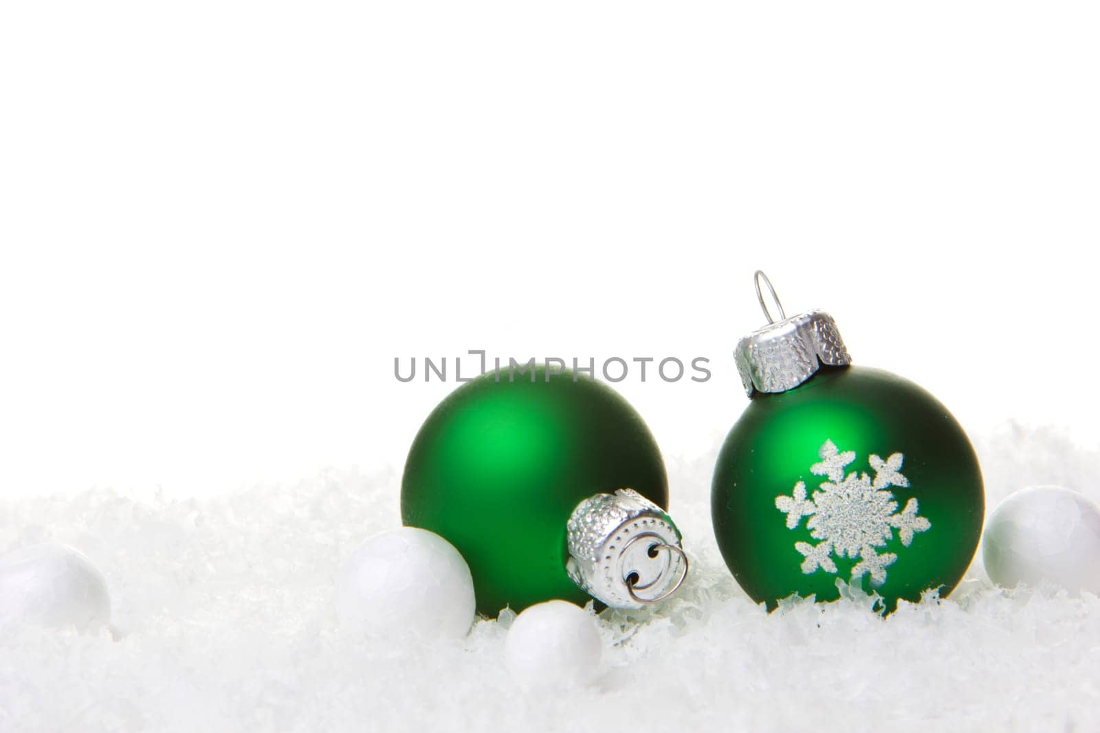 Christmas decoration green and white