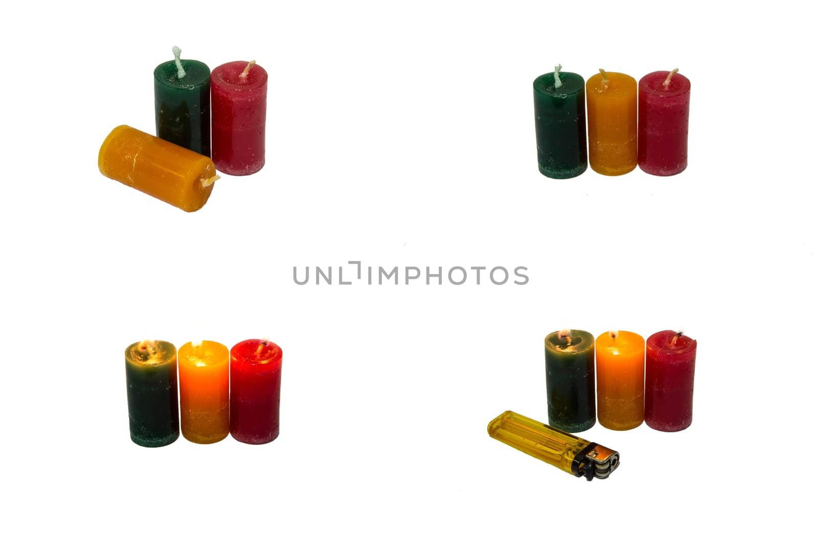 The aroma candle on the white background.Isolate