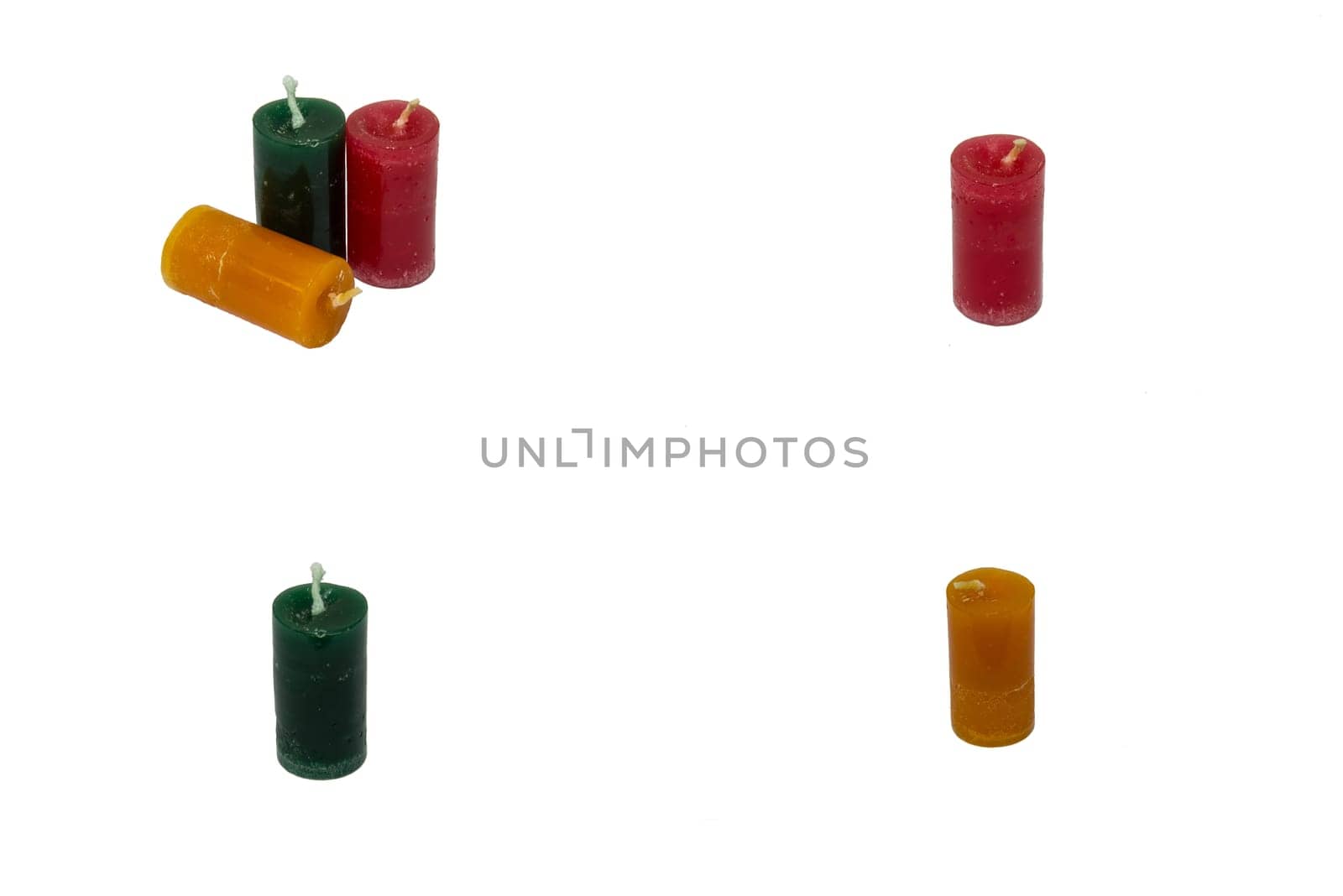 The aroma candle on the white background.Isolate