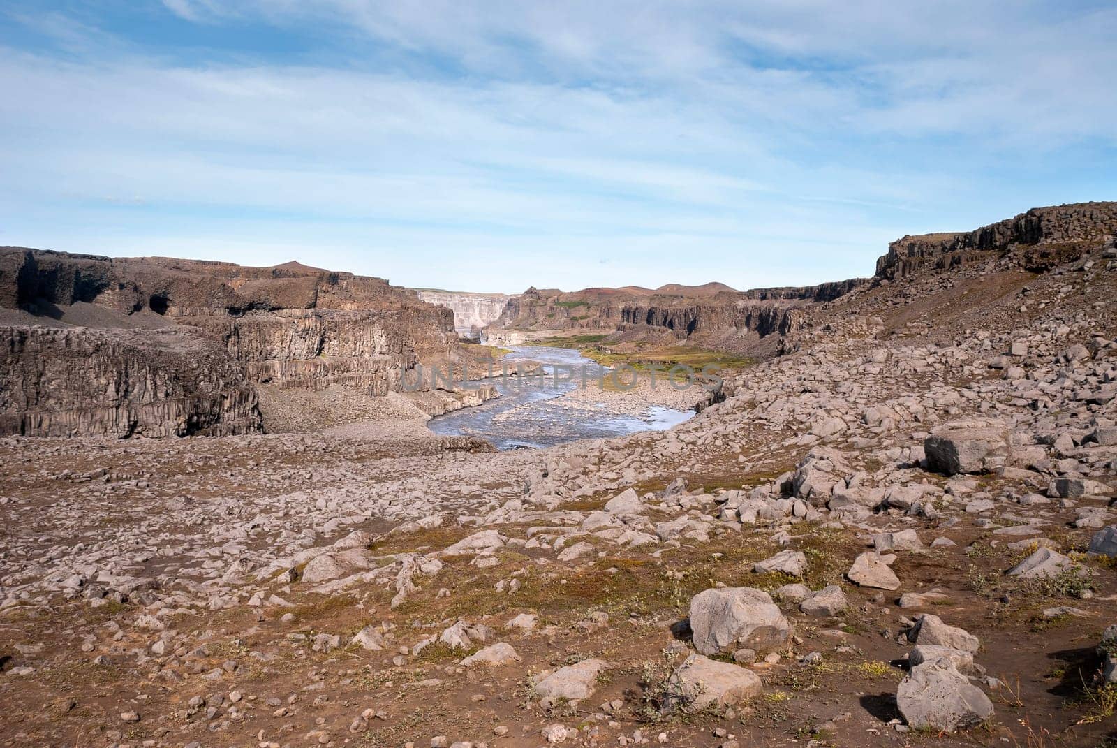 canyon and river Dettifoss in Iceland