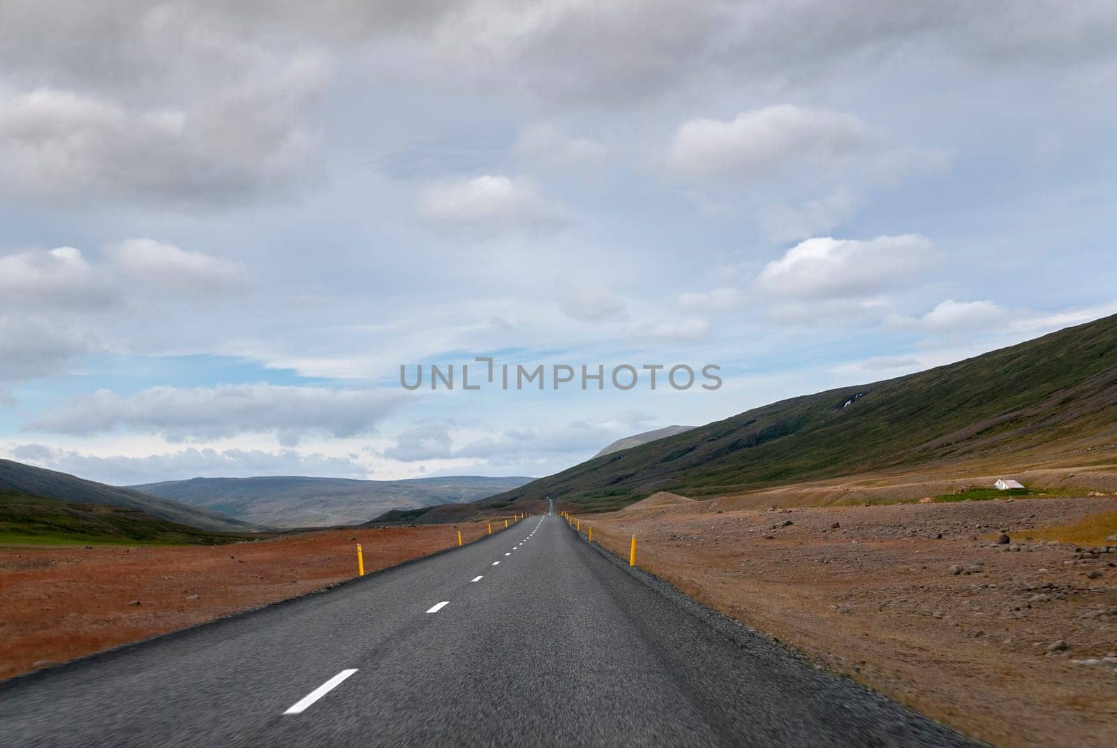 road near Dettifoss in Iceland