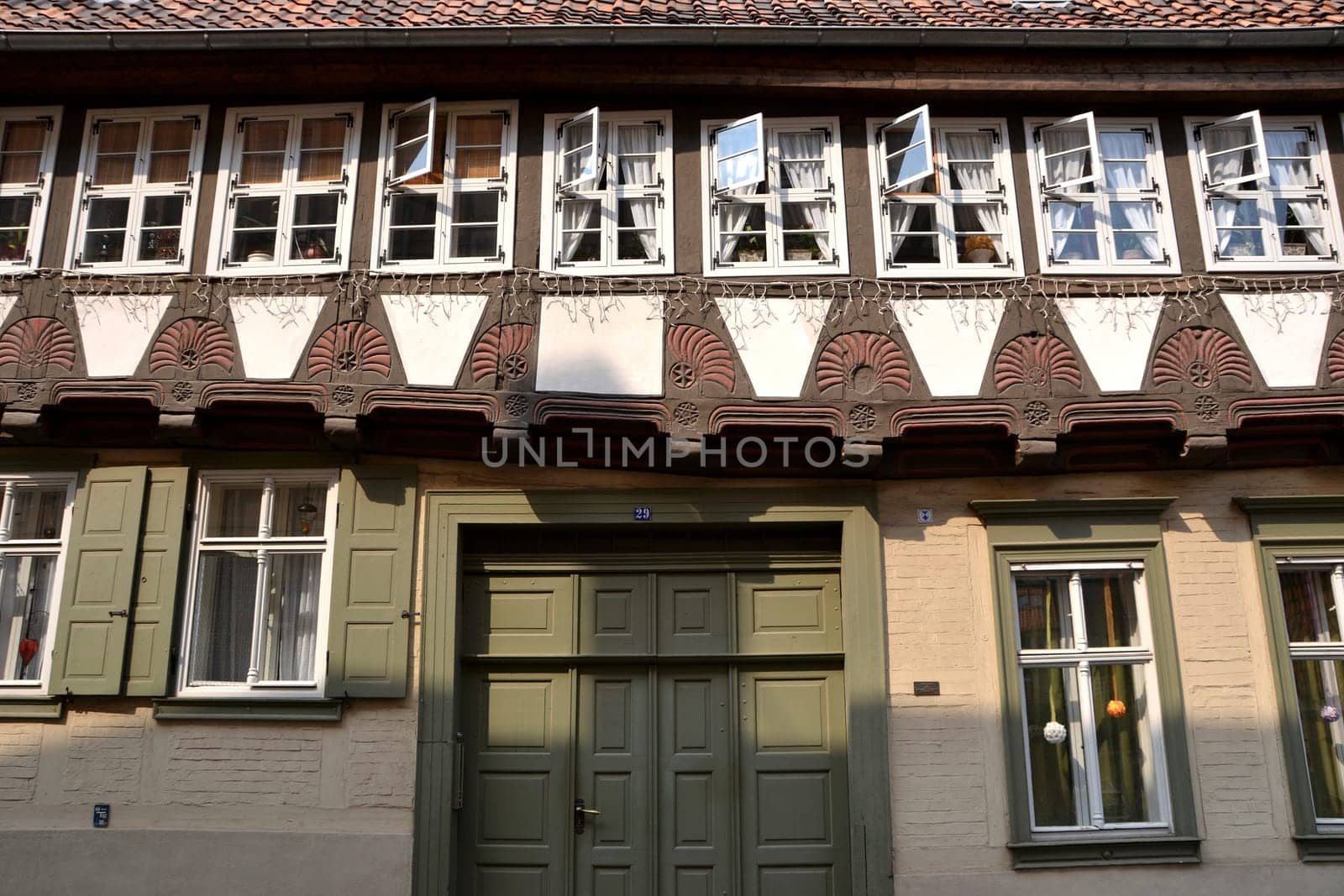 Half-timbered house in the old town of Quedlinburg