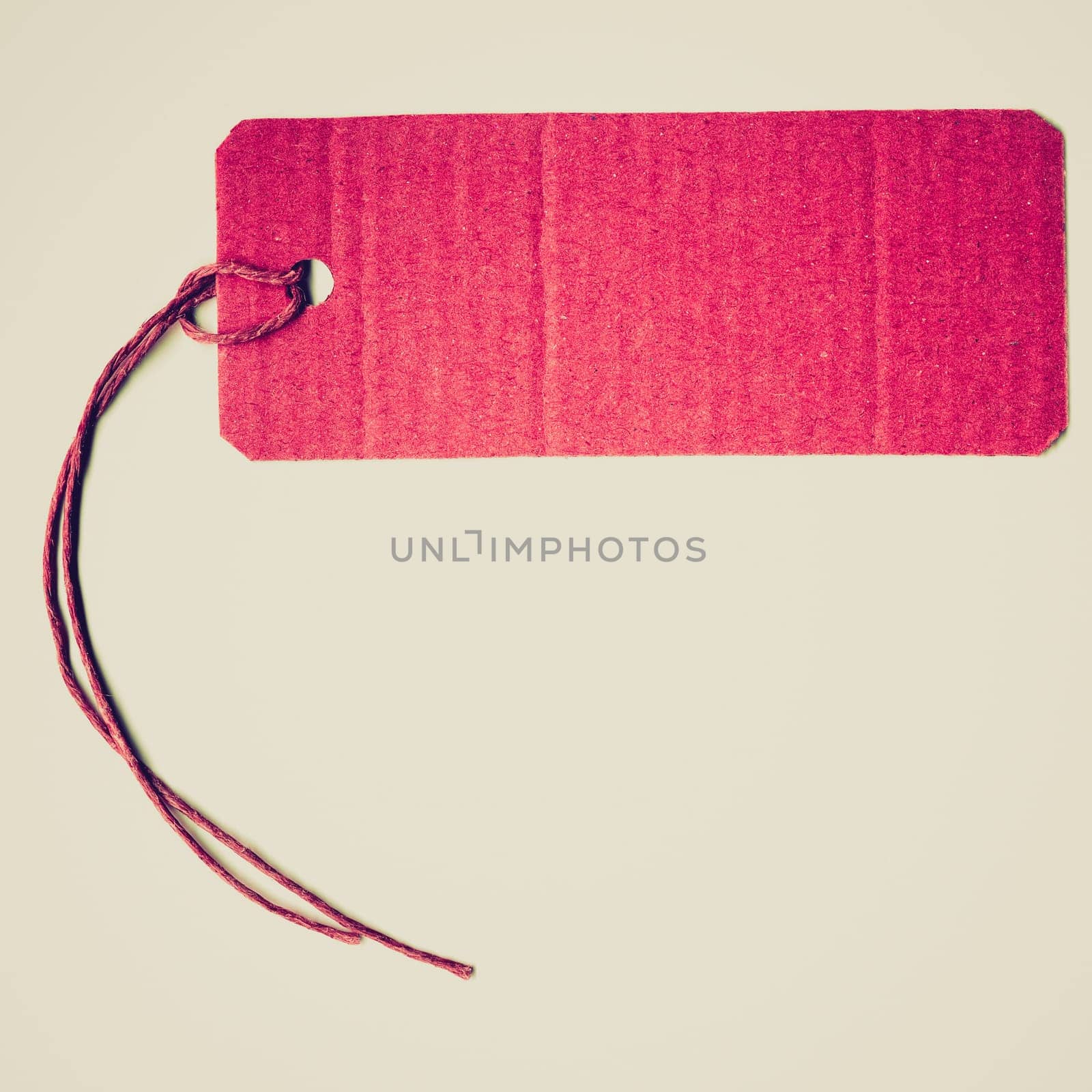 Price tag or address label with string vintage look