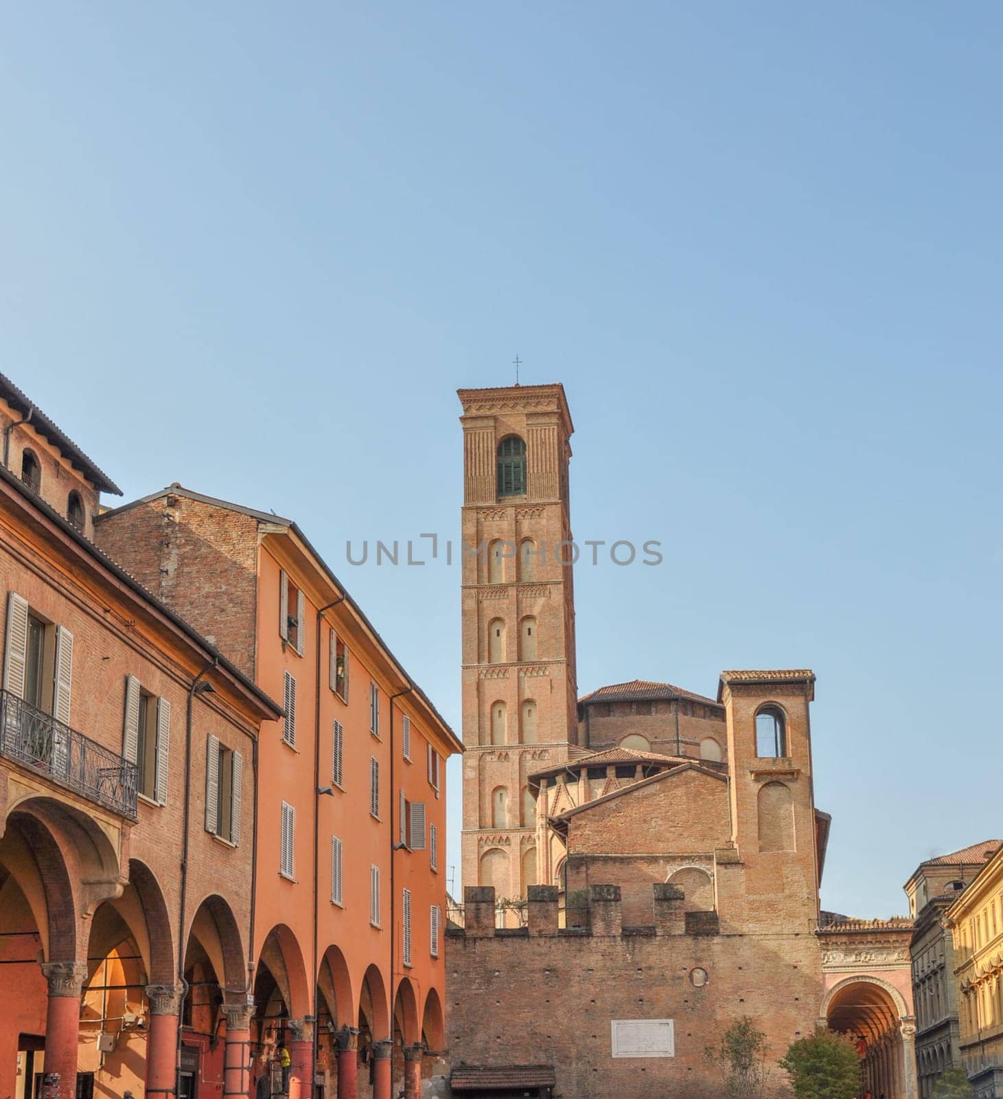 View of the city of Bologna in Emilia Romagna in Italy