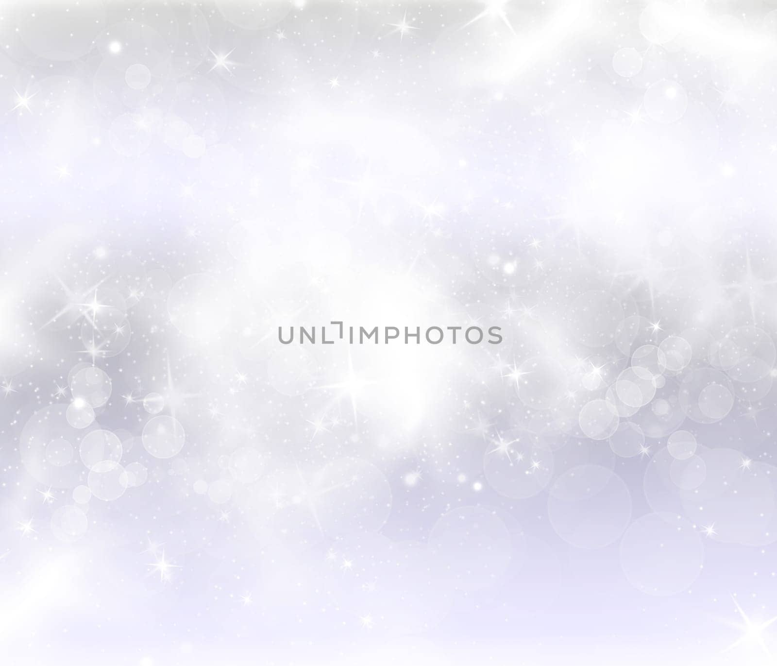 Abstract silver Christmas background with white snowflakes