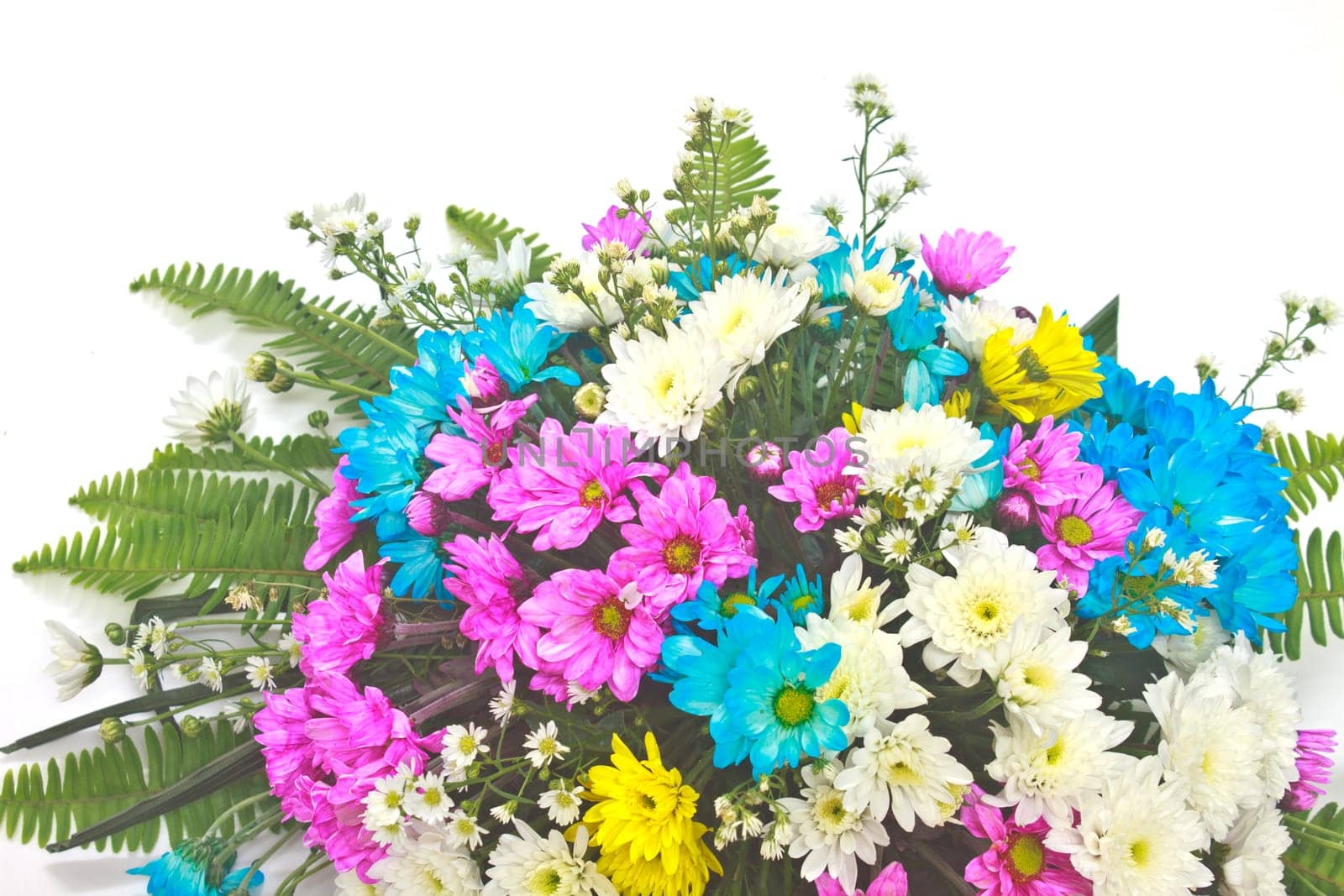 beautiful bouquet of bright flowers, colorful flora