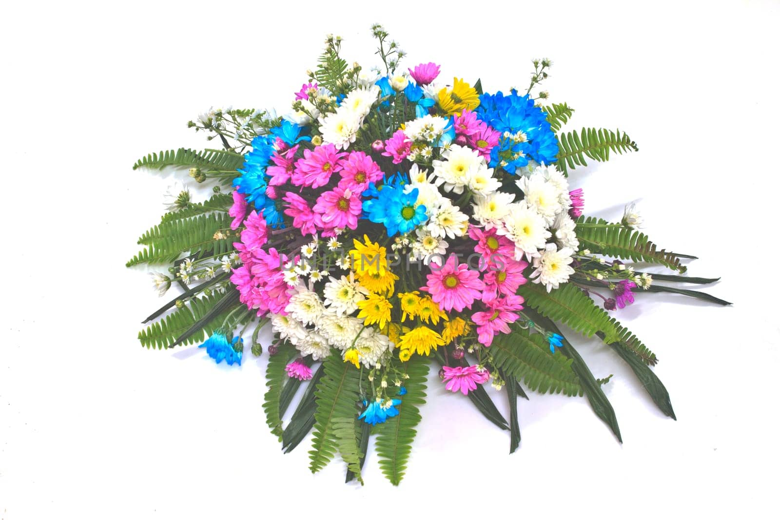 beautiful bouquet of bright flowers, colorful flora